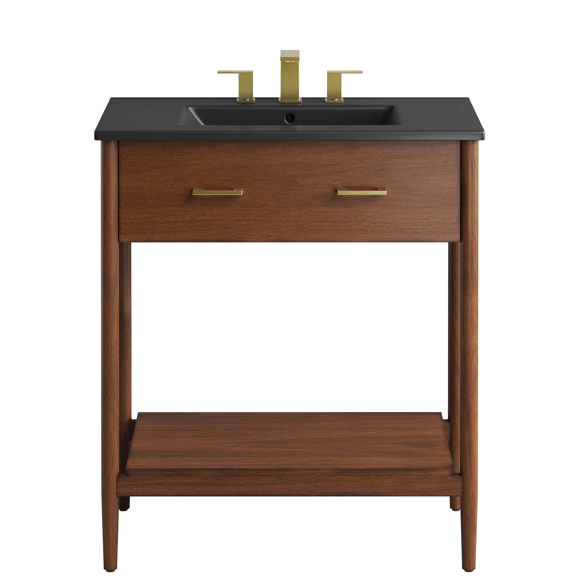 Zaire 30" Bathroom Vanity, Walnut Black