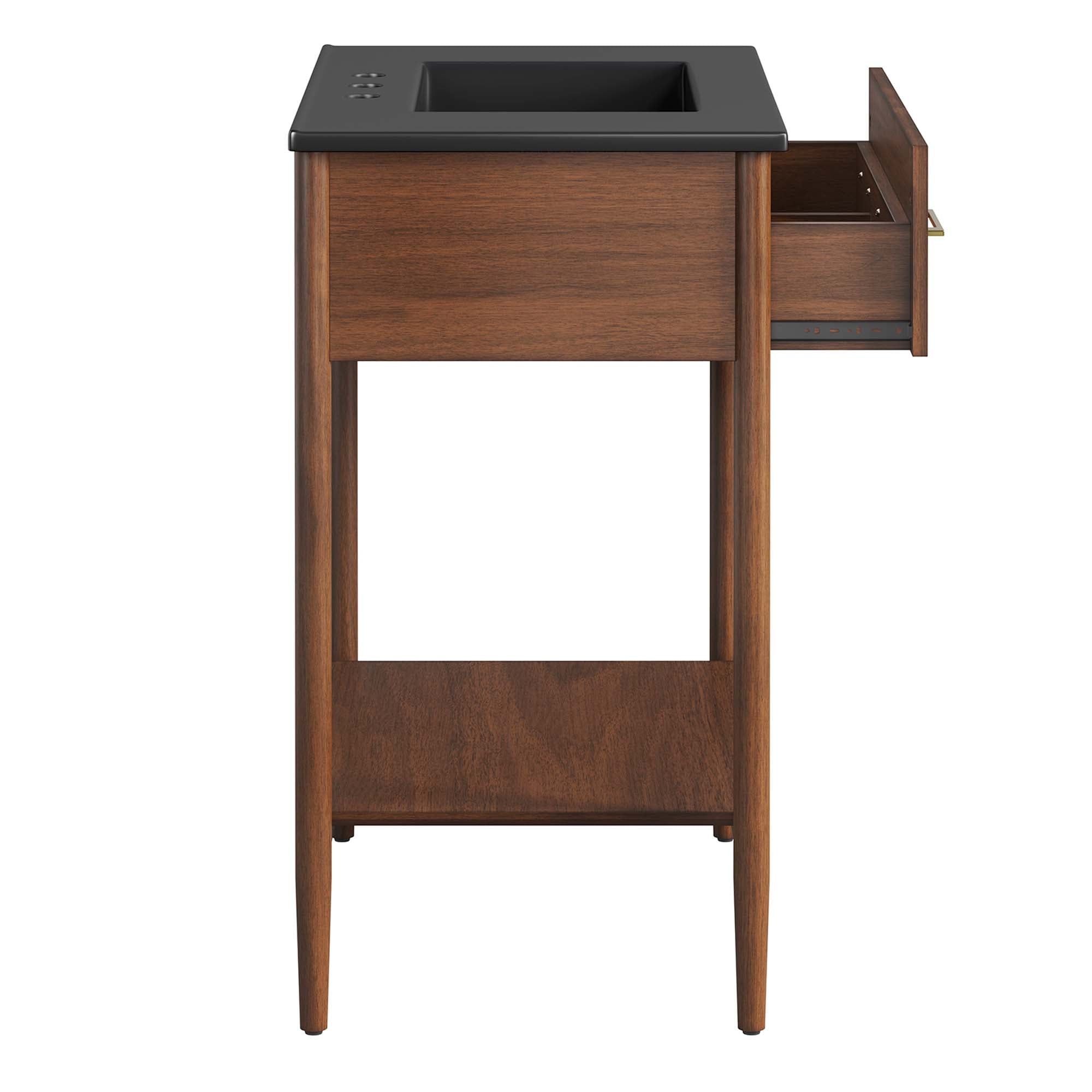 Zaire 30" Bathroom Vanity, Walnut Black