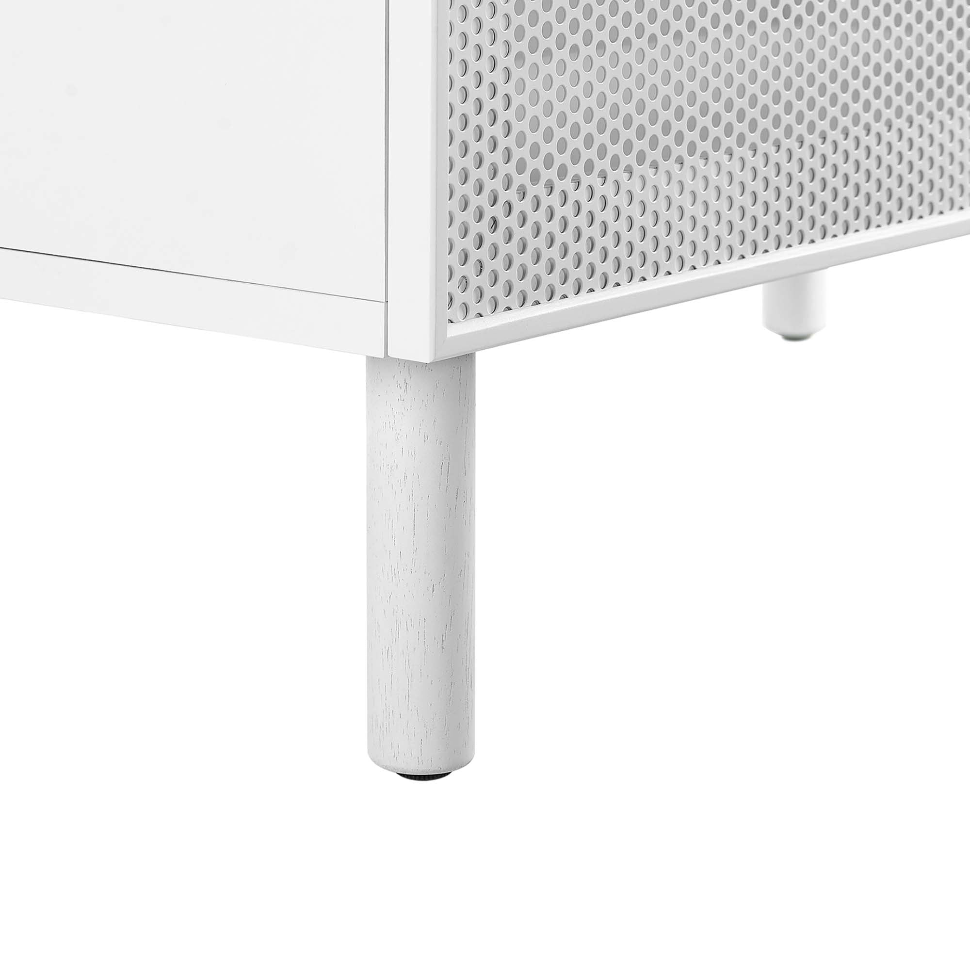Calla 36" Perforated Metal Bathroom Vanity, Black White