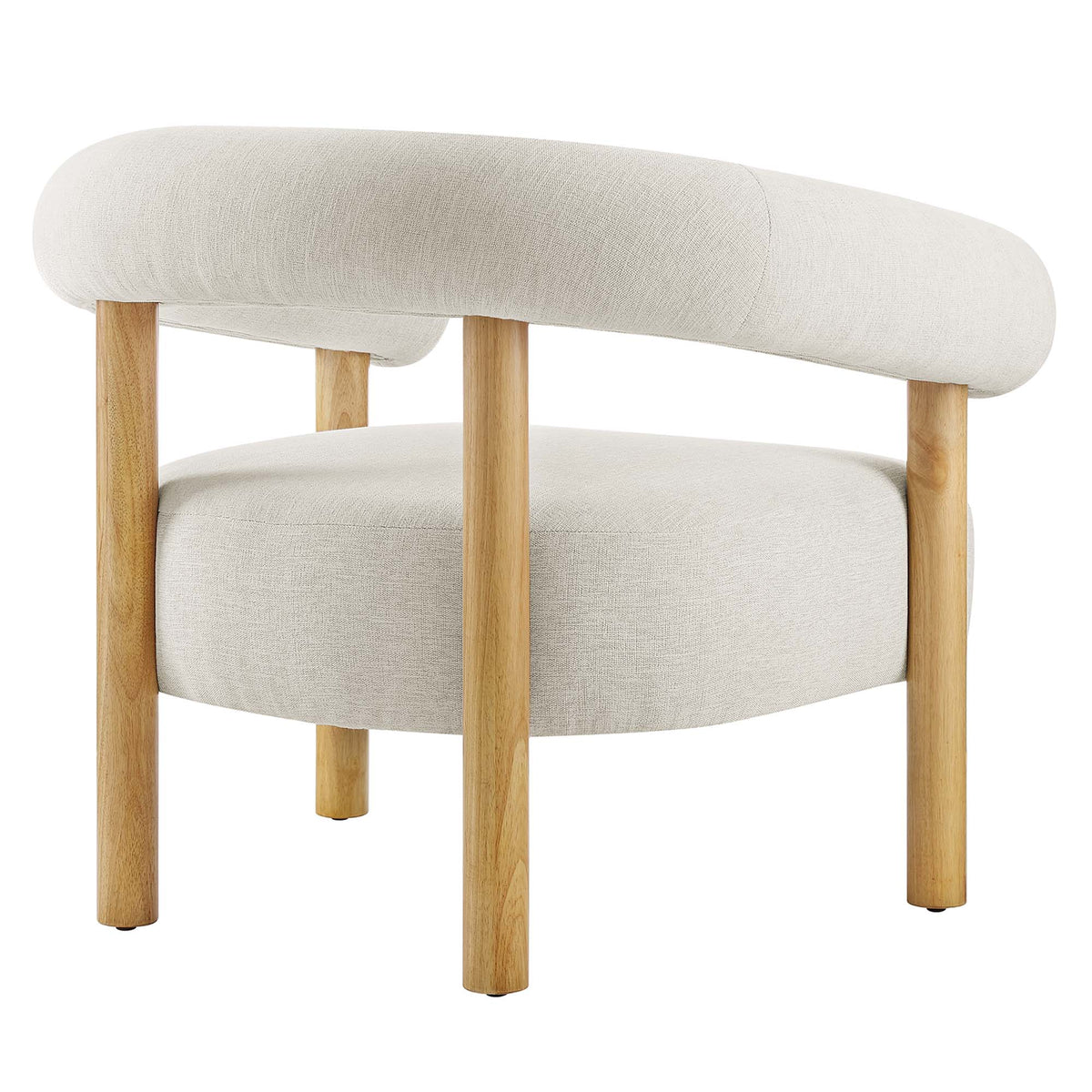Sable Upholstered Fabric Armchair, Ivory Natural