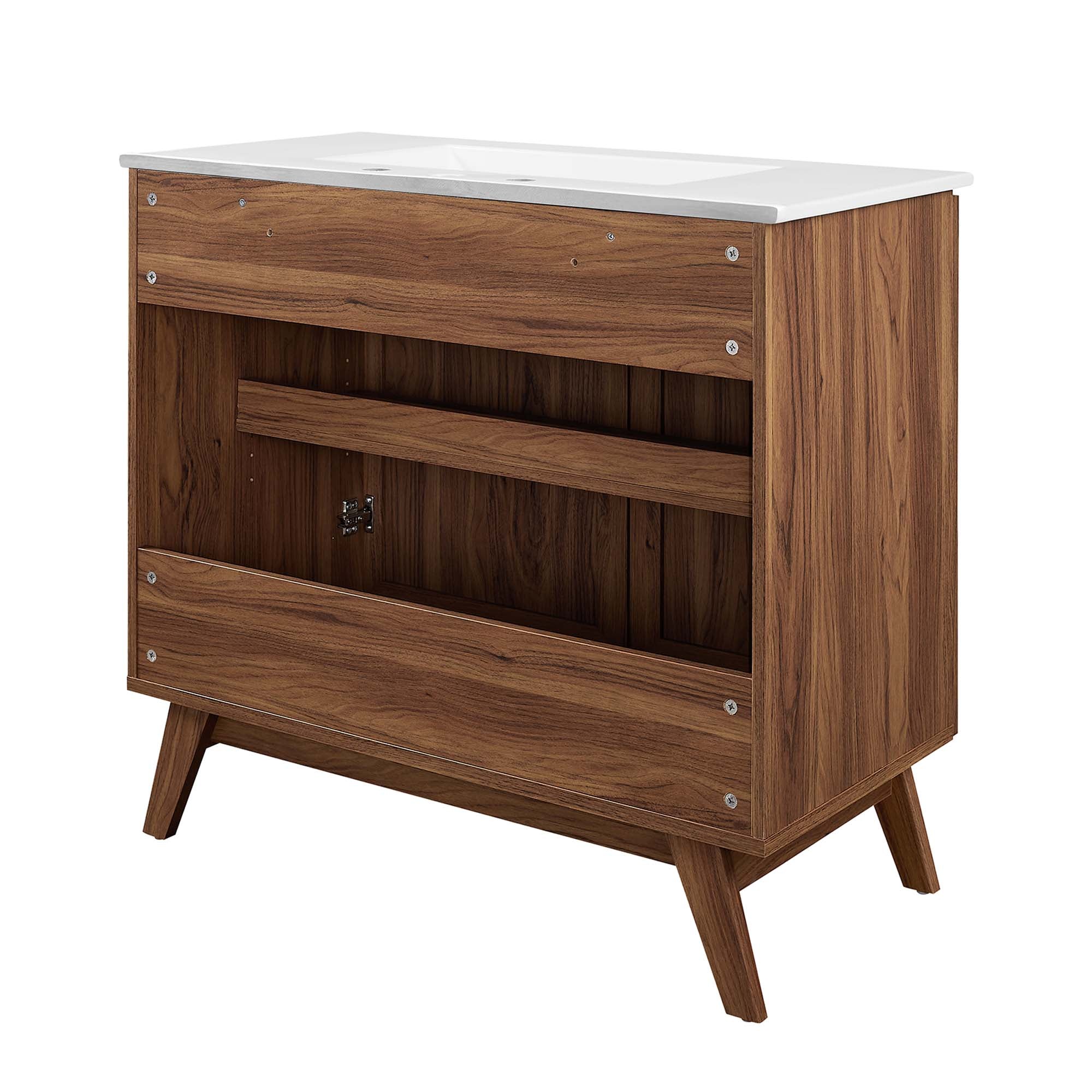 Soma 36" Bathroom Vanity, Walnut White