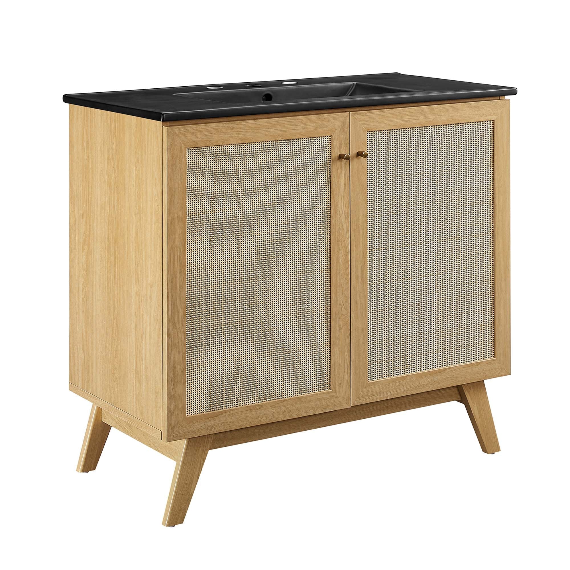 Soma 36" Bathroom Vanity, Oak Black