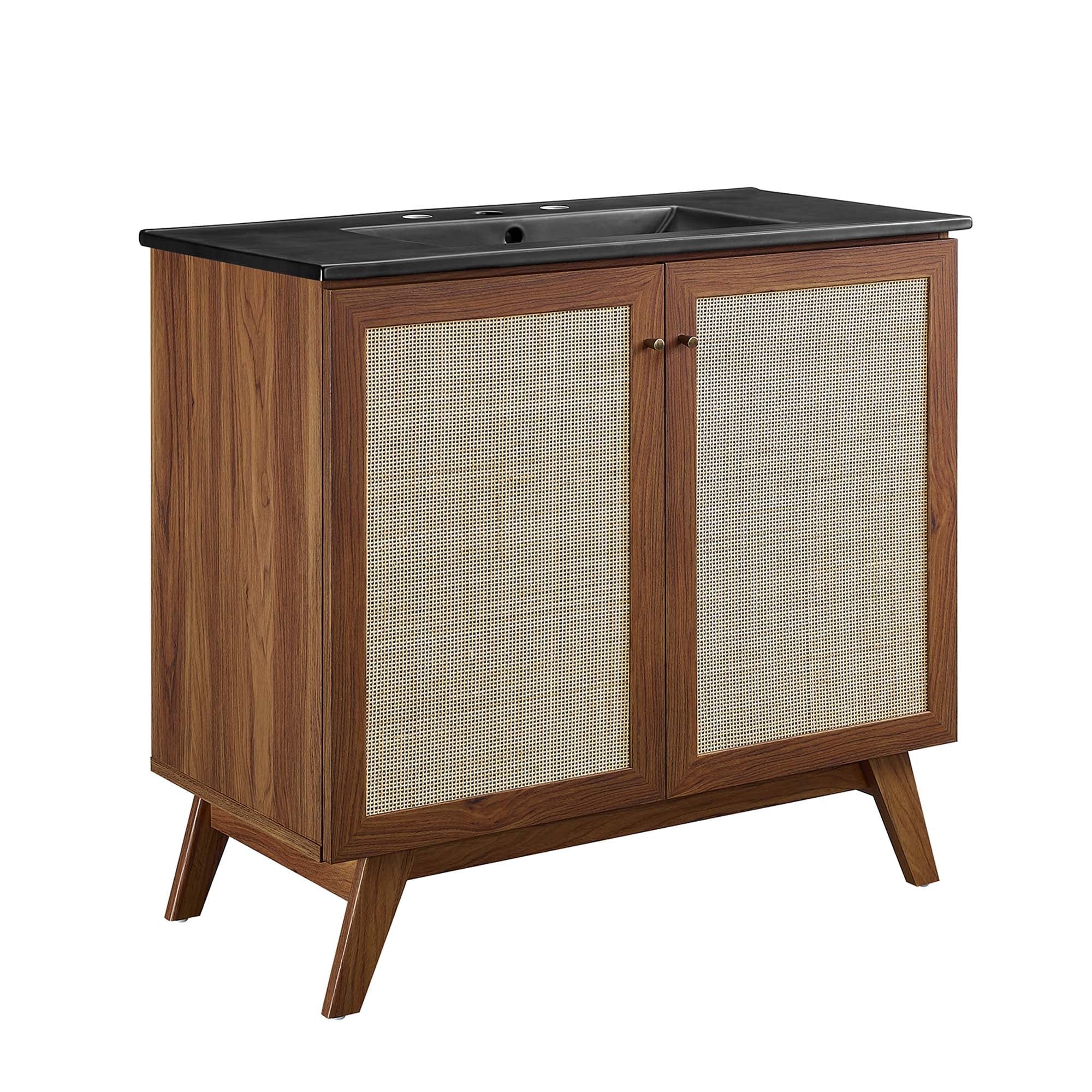 Soma 36" Bathroom Vanity, Walnut Black