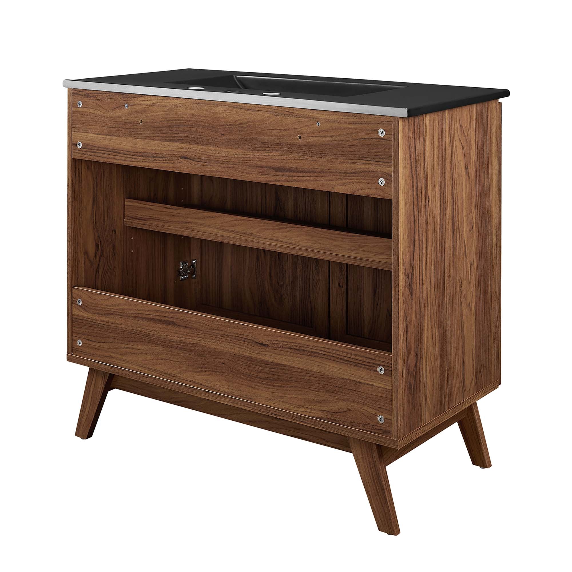 Soma 36" Bathroom Vanity, Walnut Black