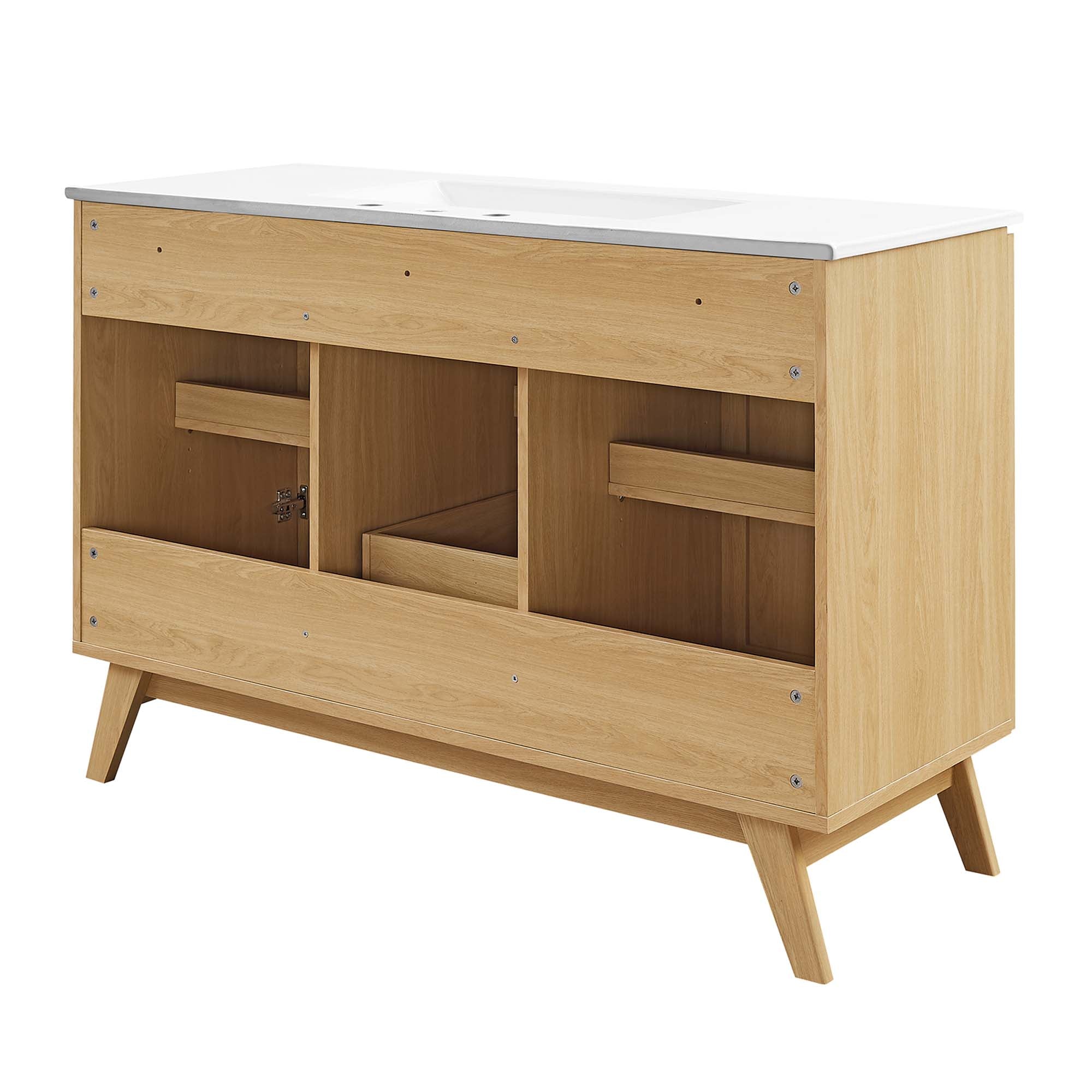 Soma 48" Single Sink Bathroom Vanity, Oak White