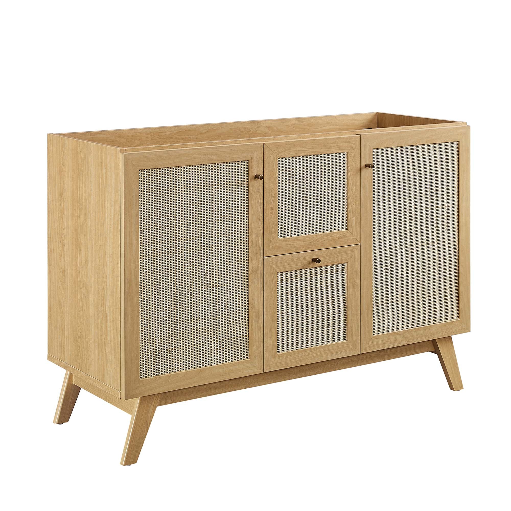 Soma 48" Double Sink Bathroom Vanity, Oak White