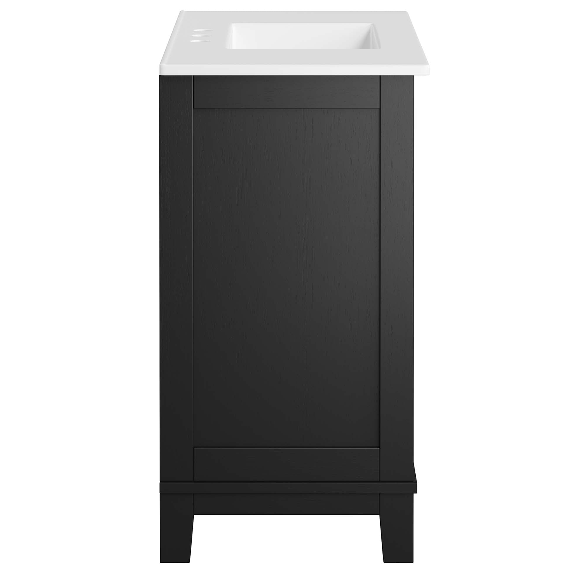 Dixie 36" Solid Wood Bathroom Vanity Cabinet, Black White