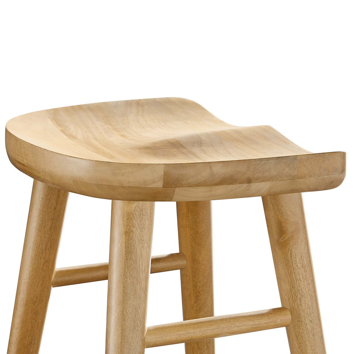 Saville Backless Wood Counter Stools Set of 2, Oak
