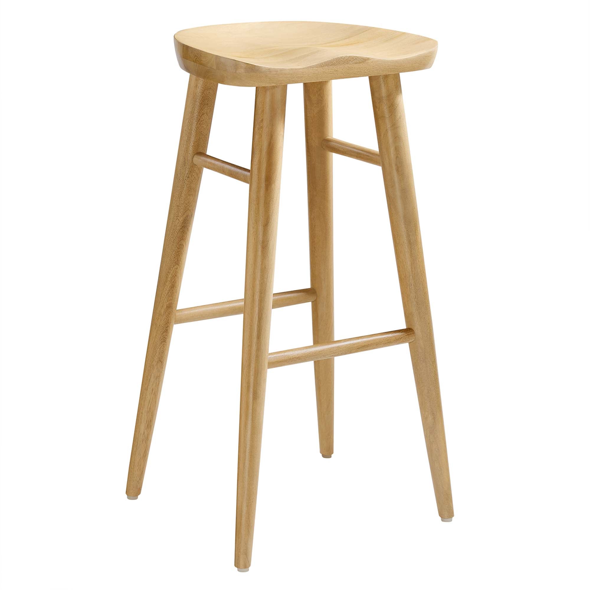 Saville Backless Wood Bar Stools Set of 2, Oak