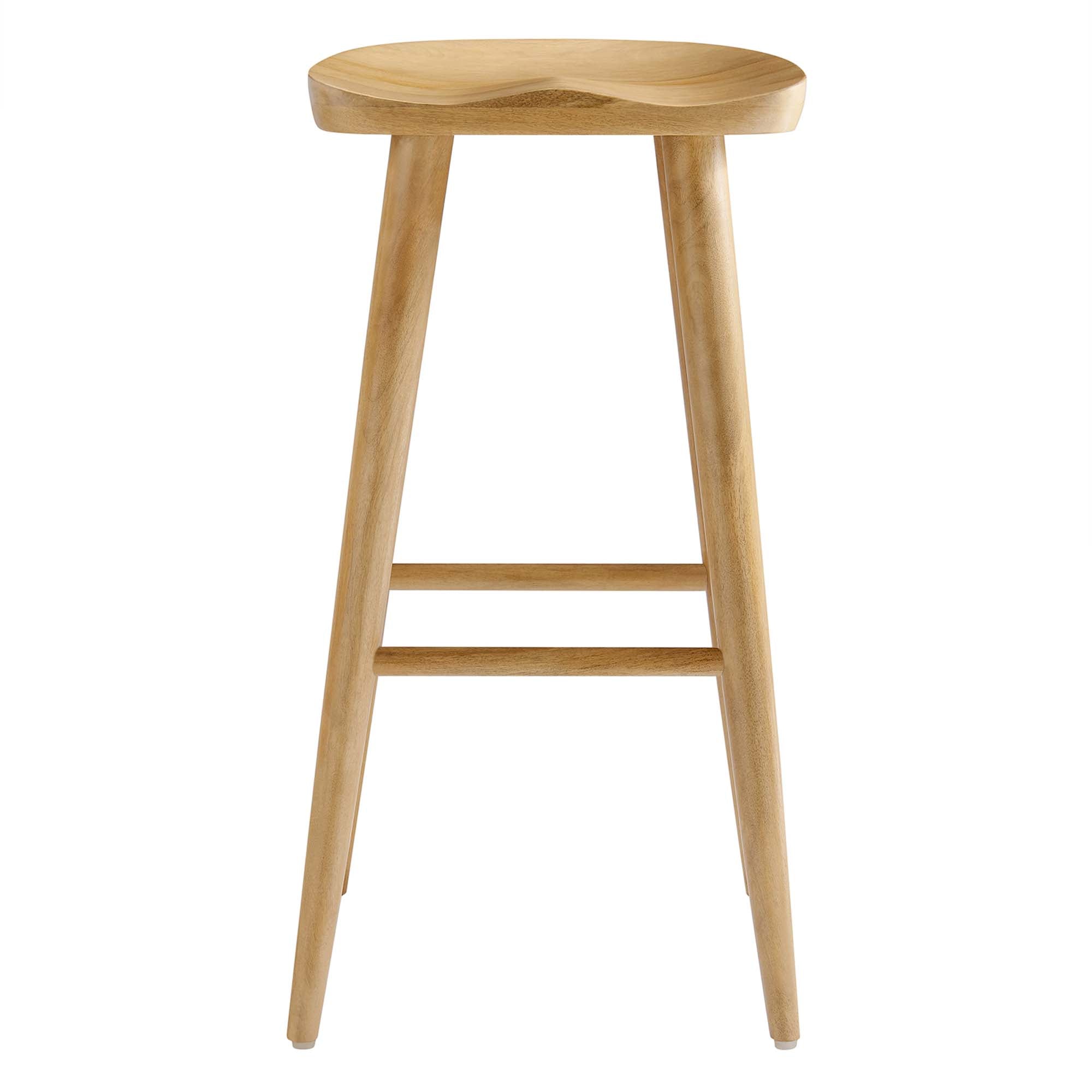 Saville Backless Wood Bar Stools Set of 2, Oak