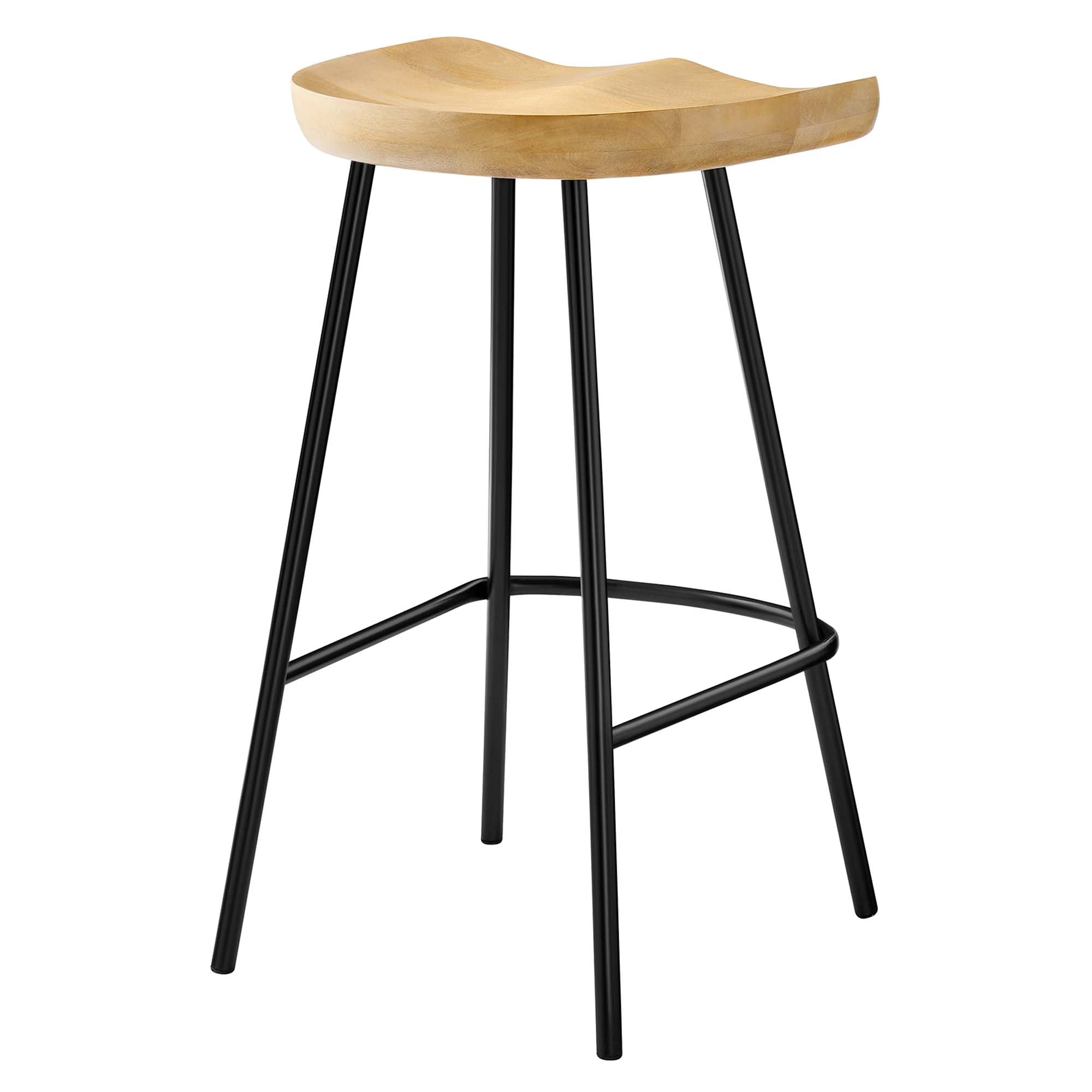 Concord Backless Wood Counter Stools Set of 2, Oak