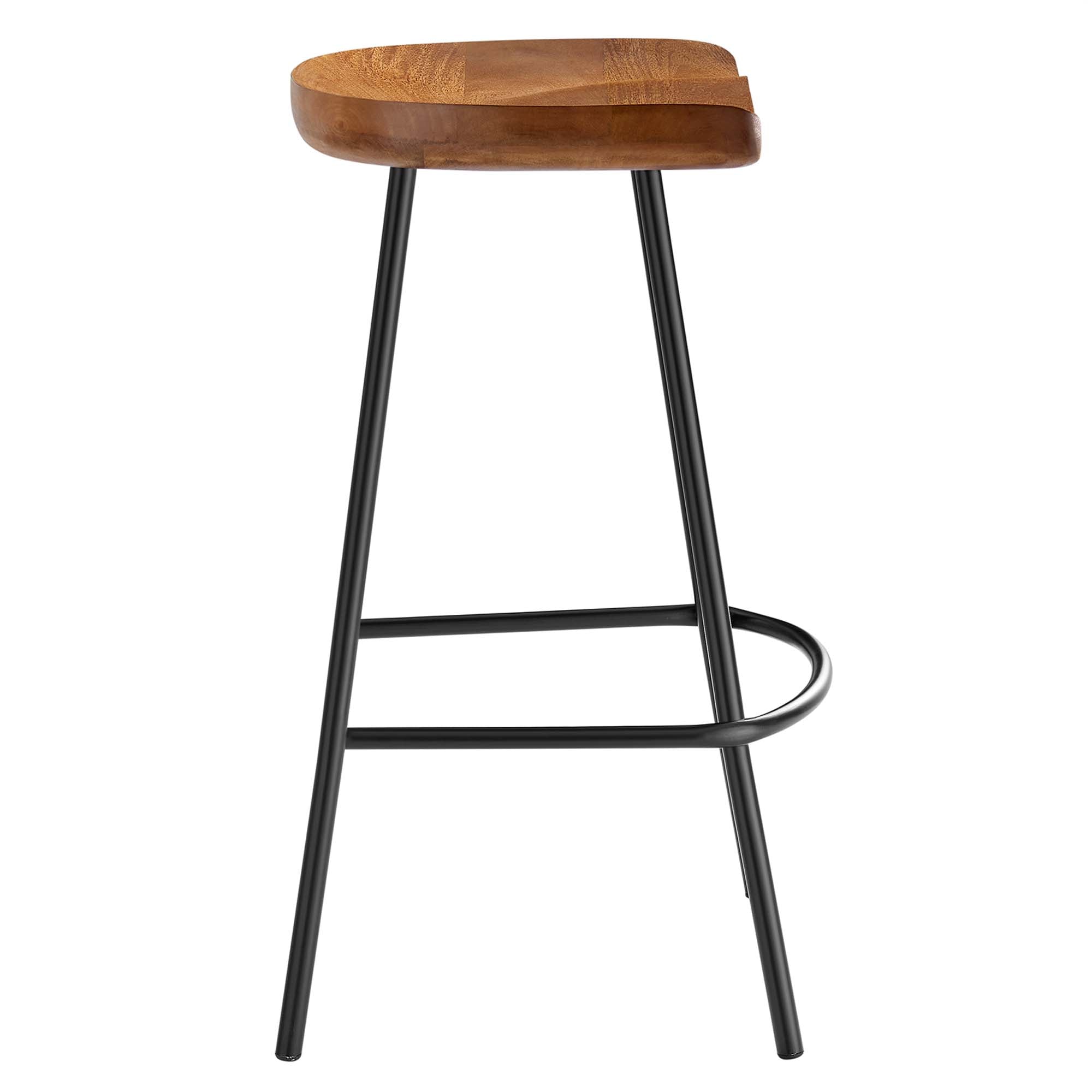 Concord Backless Wood Counter Stools Set of 2, Walnut
