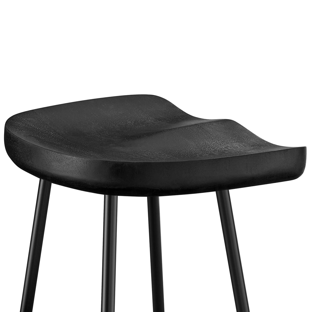 Concord Backless Wood Bar Stools Set of 2, Black