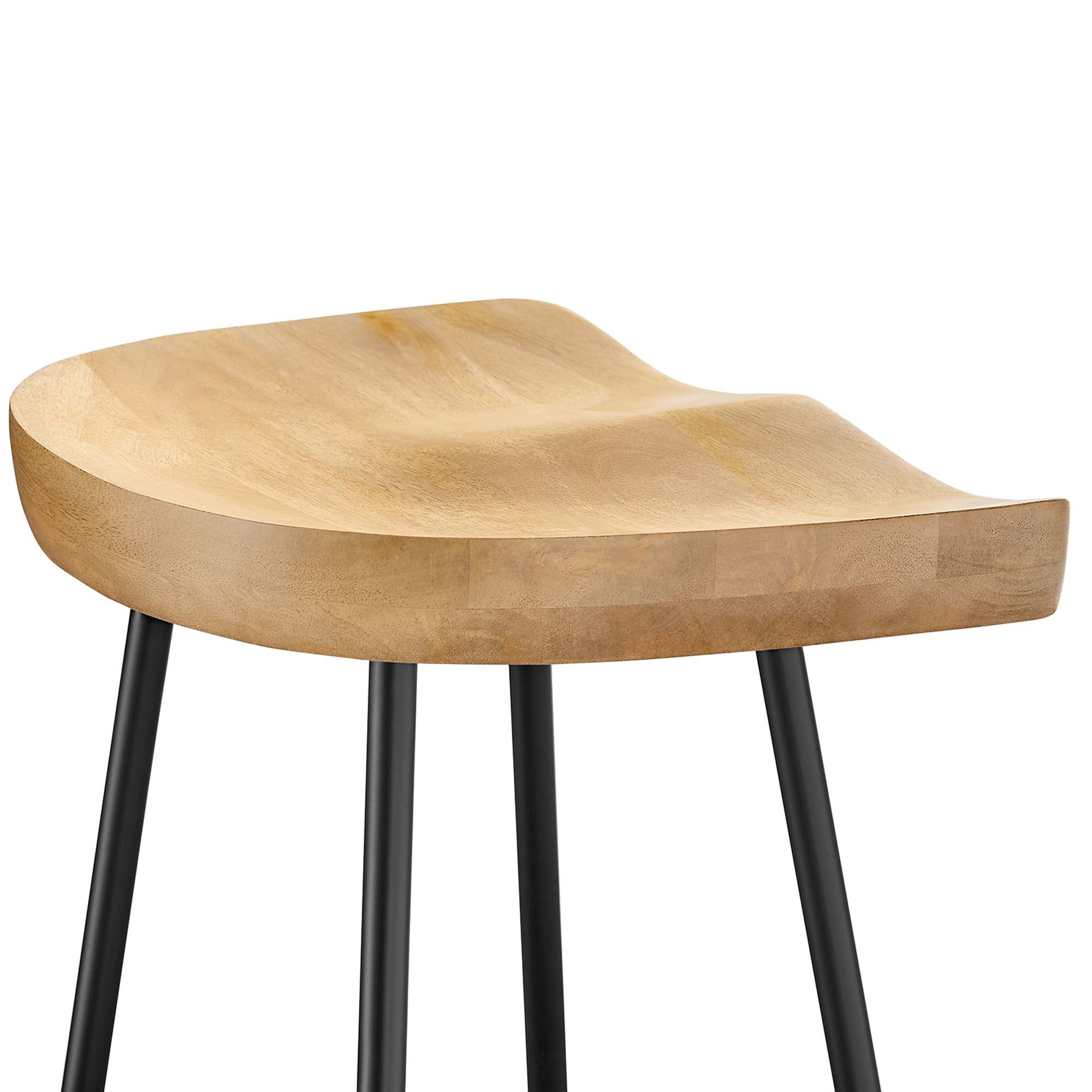 Concord Backless Wood Bar Stools Set of 2, Oak