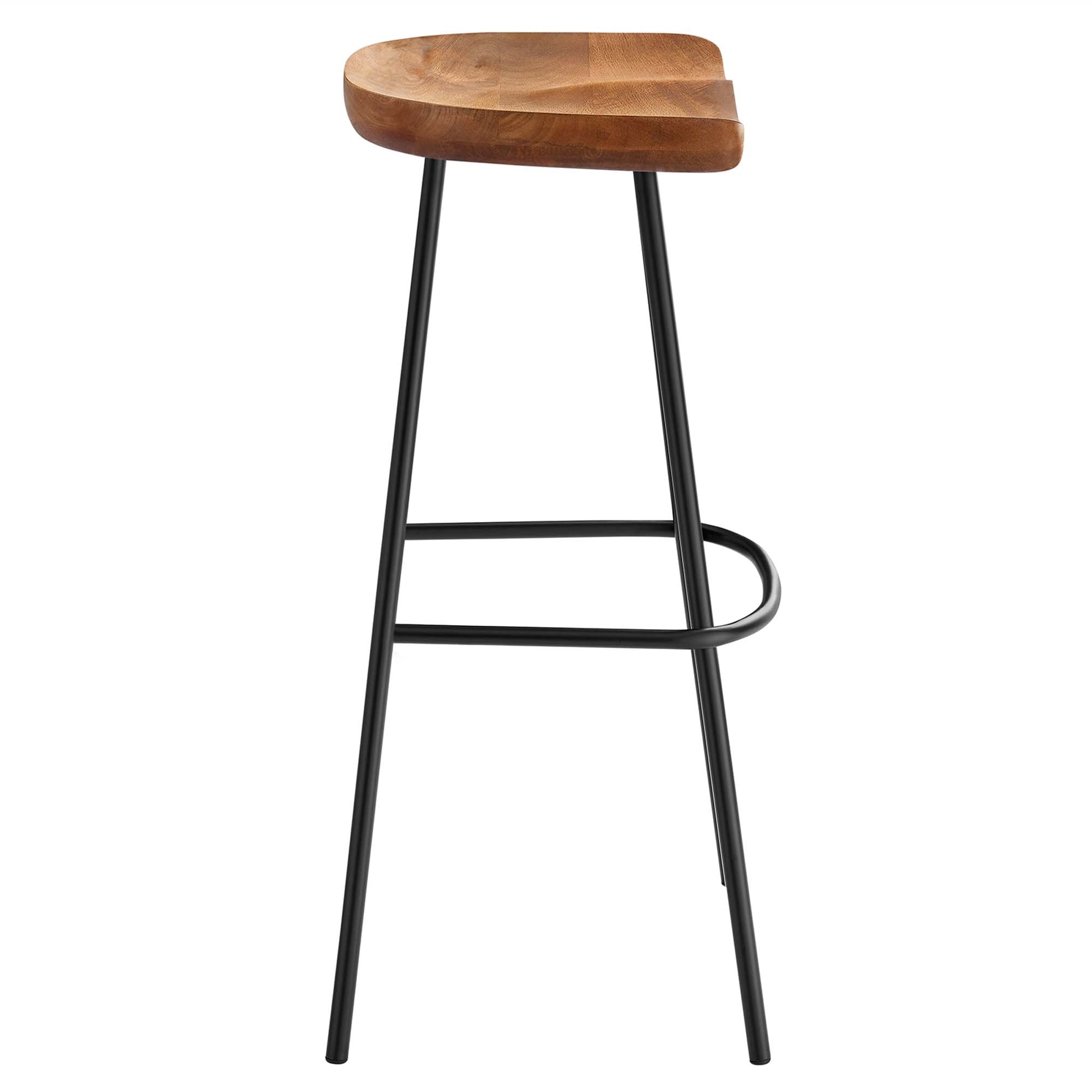 Concord Backless Wood Bar Stools Set of 2, Walnut