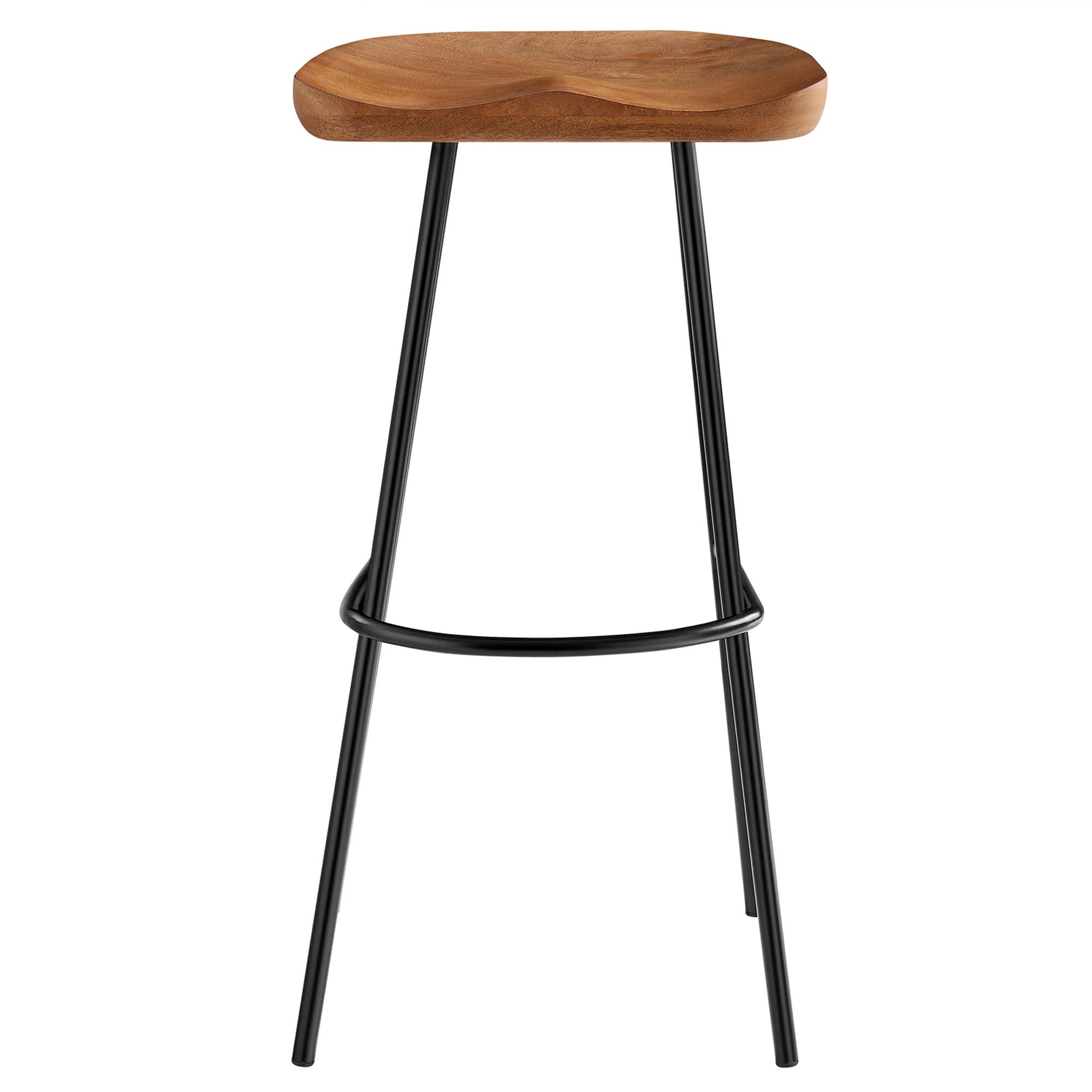 Concord Backless Wood Bar Stools Set of 2, Walnut