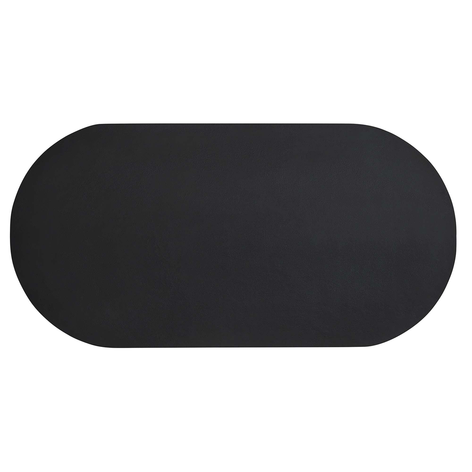 Caspian 72" Oval Concrete Dining Table, Black