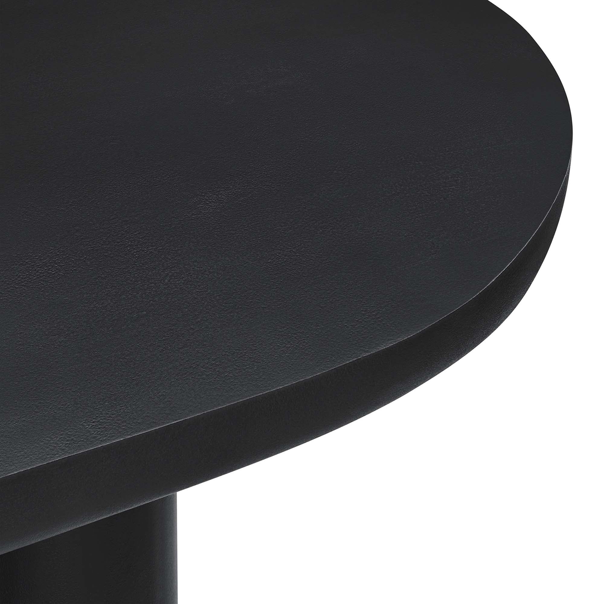 Caspian 72" Oval Concrete Dining Table, Black