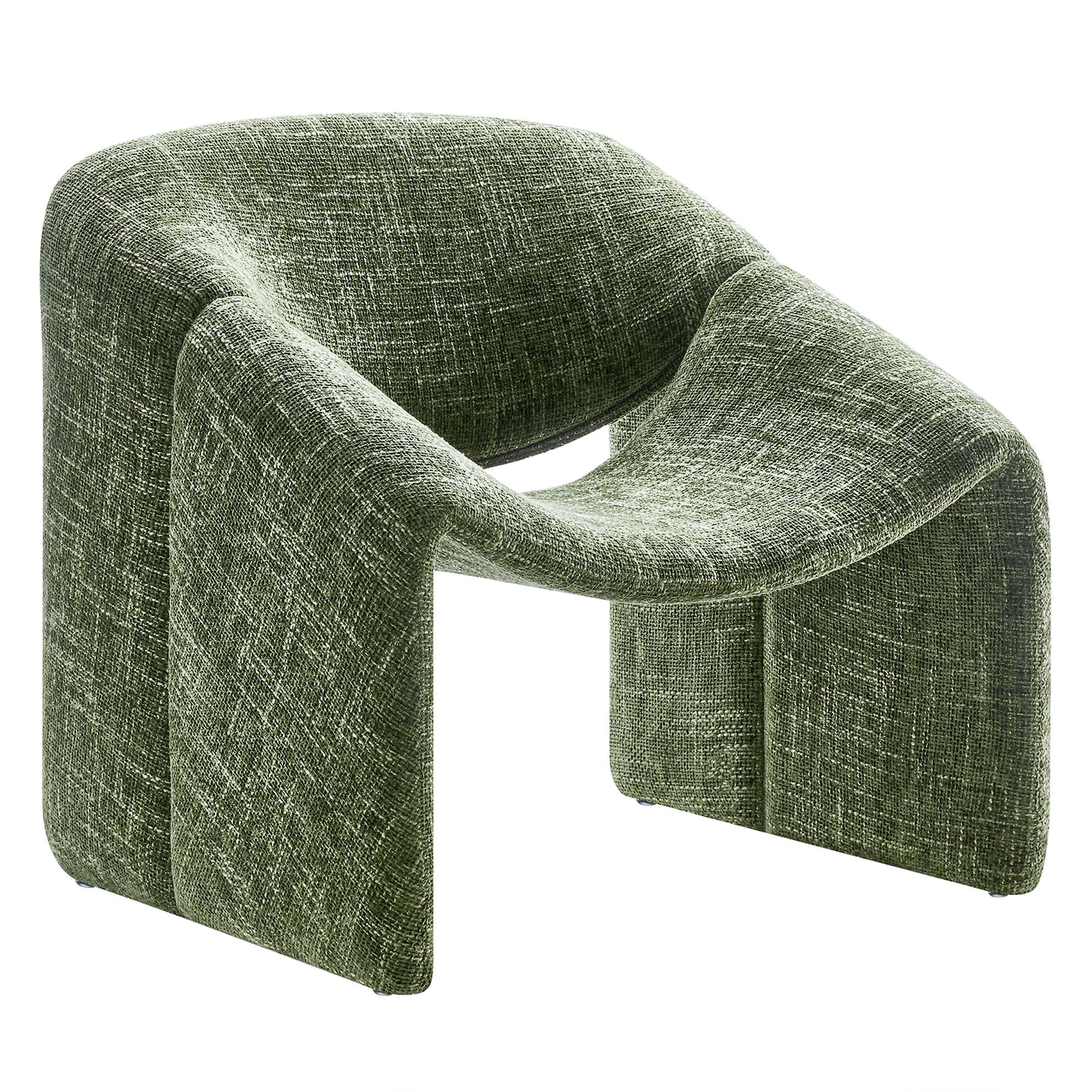 Vivi Chenille Upholstered Accent Chair, Basil