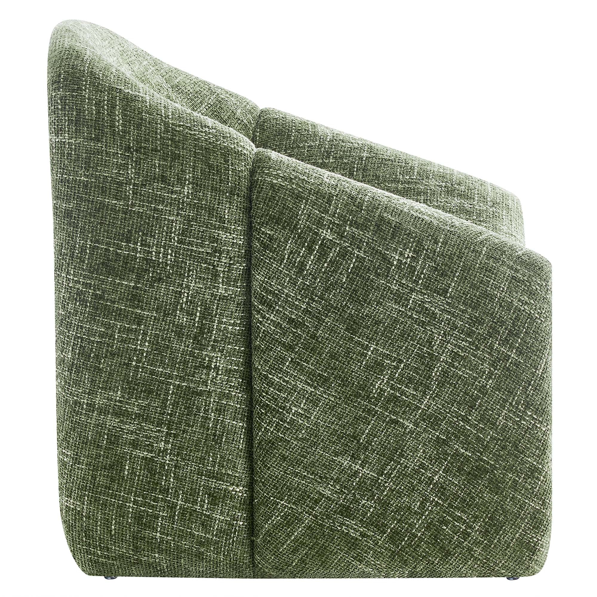 Vivi Chenille Upholstered Accent Chair, Basil