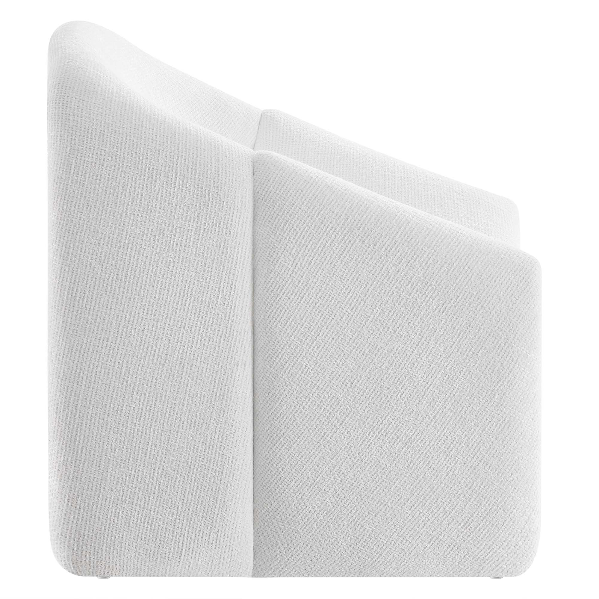 Vivi Chenille Upholstered Accent Chair, Frost