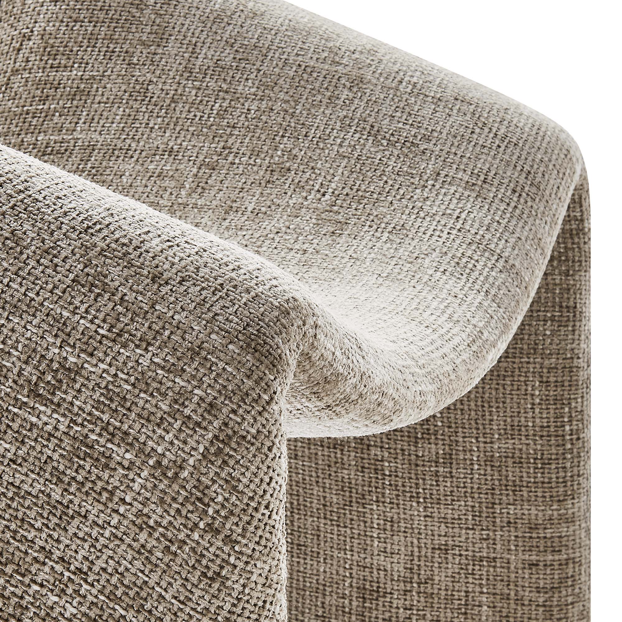 Vivi Chenille Upholstered Accent Chair, Khaki