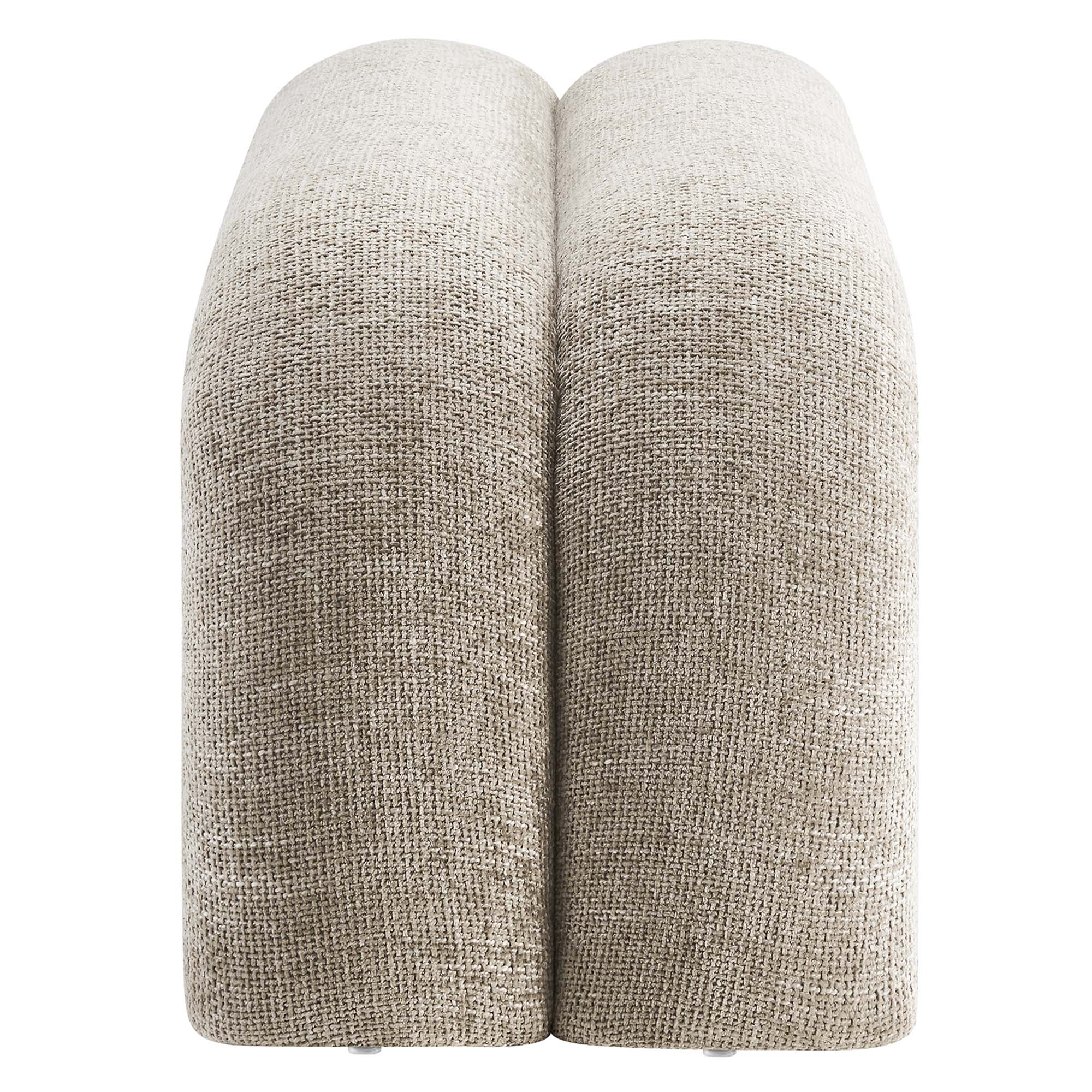 Dax 50.5" Chenille Upholstered Accent Bench, Khaki