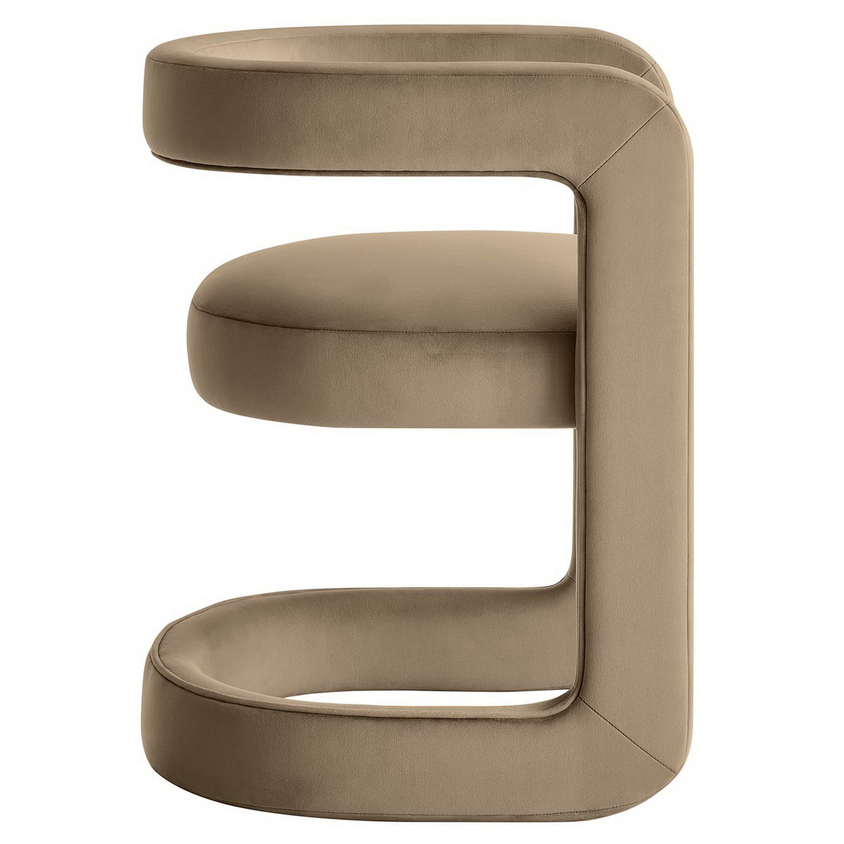 Winslow Performance Velvet Barrel Accent Chair, Taupe