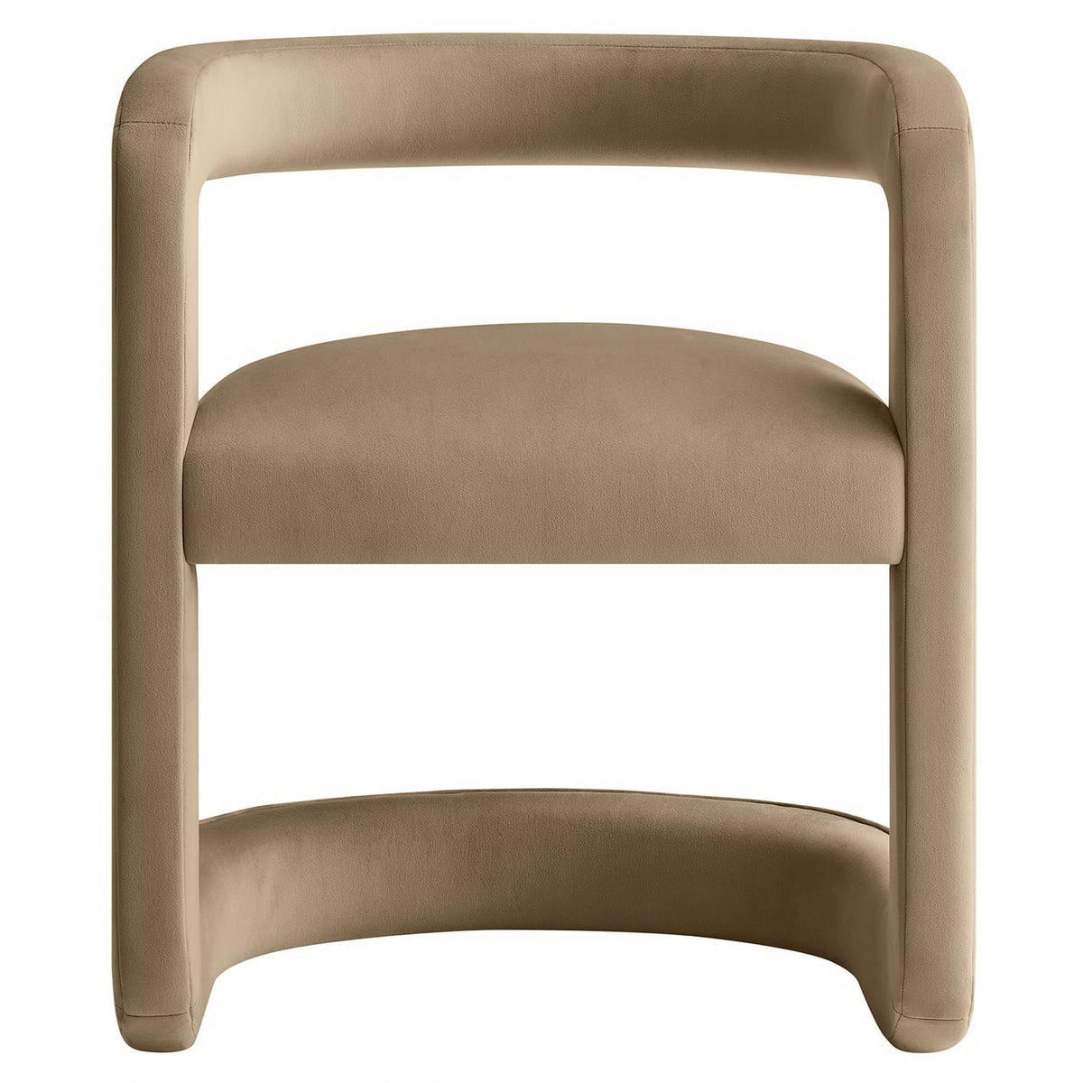 Winslow Performance Velvet Barrel Accent Chair, Taupe