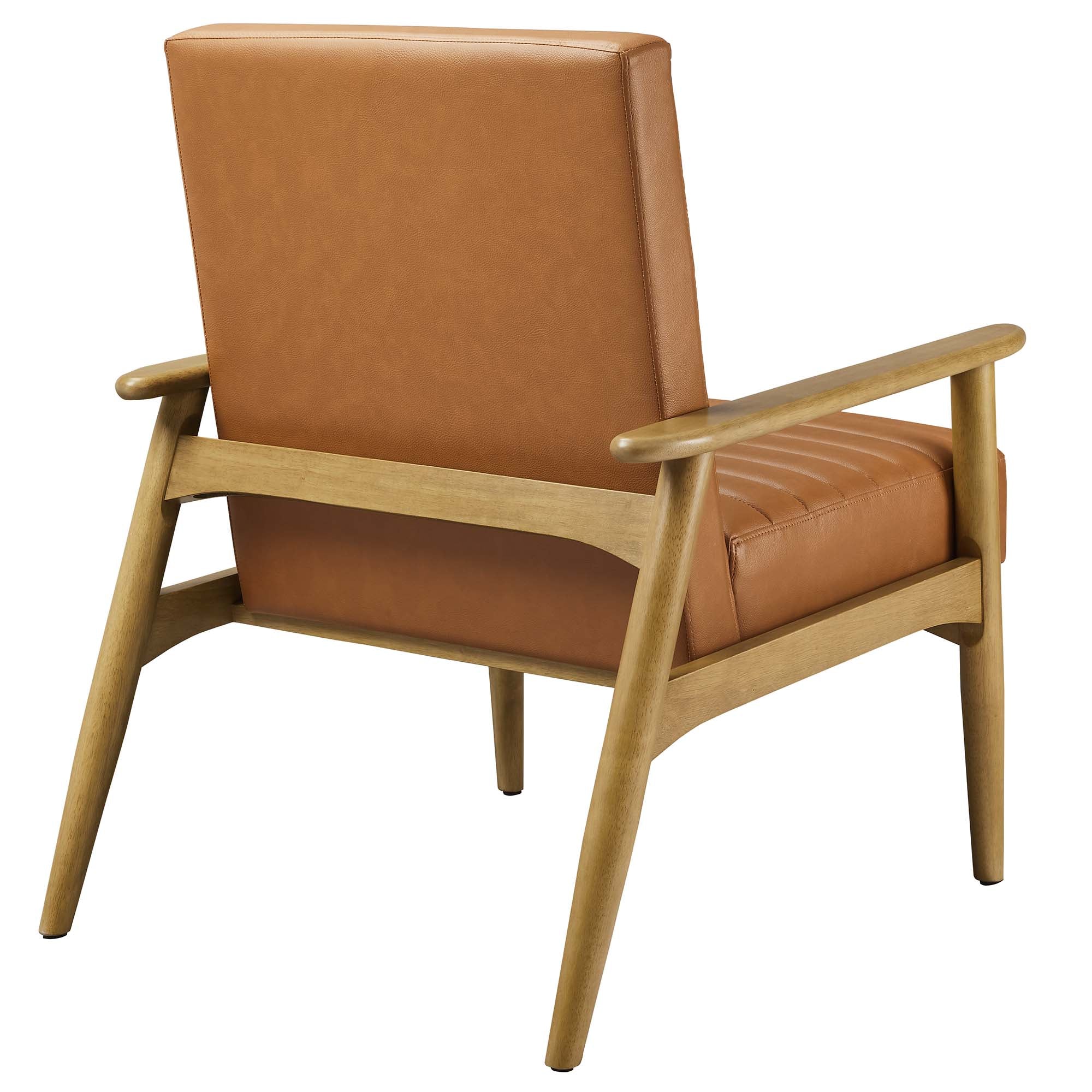Jensen Vegan Leather Accent Chair, French Oak Tan