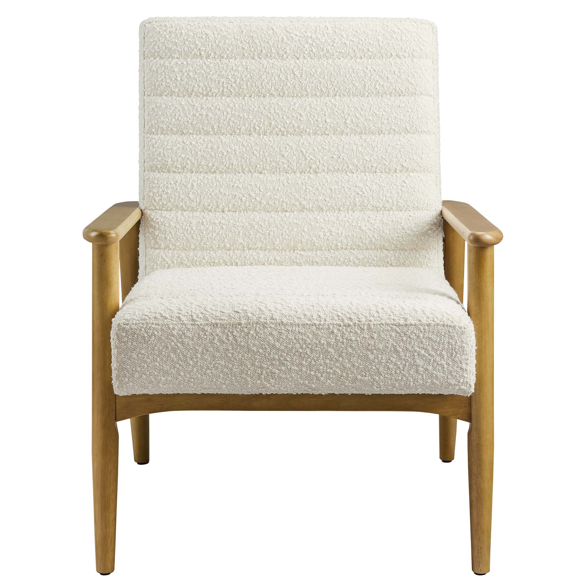 Jensen Boucle Fabric Accent Chair, Ivory