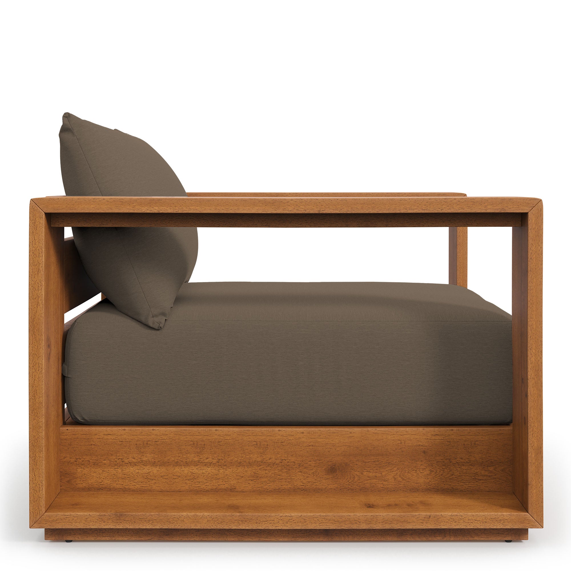 Tahoe Outdoor Patio Acacia Wood Chair, Natural Cocoa