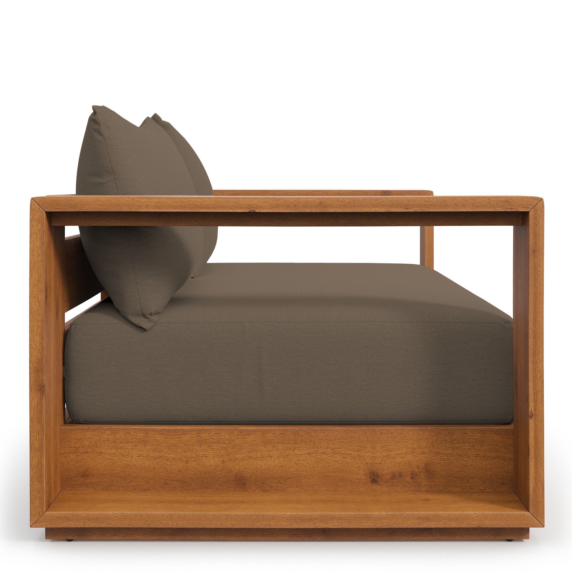 Tahoe Acacia Wood Outdoor Patio Acacia Wood Loveseat, Natural Cocoa