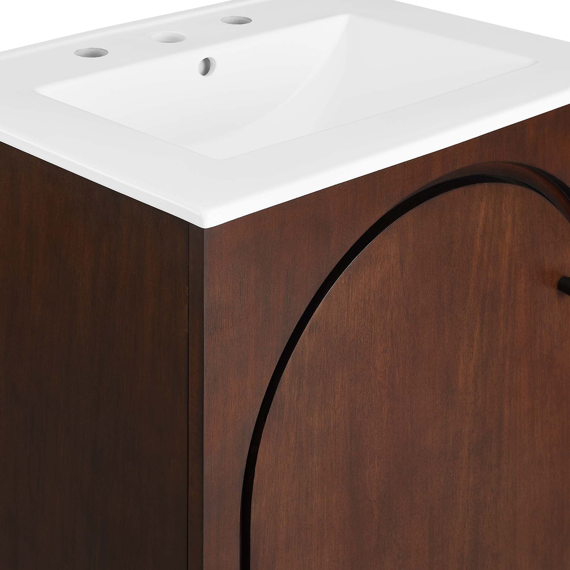 Appia 24" Bathroom Vanity, Walnut White