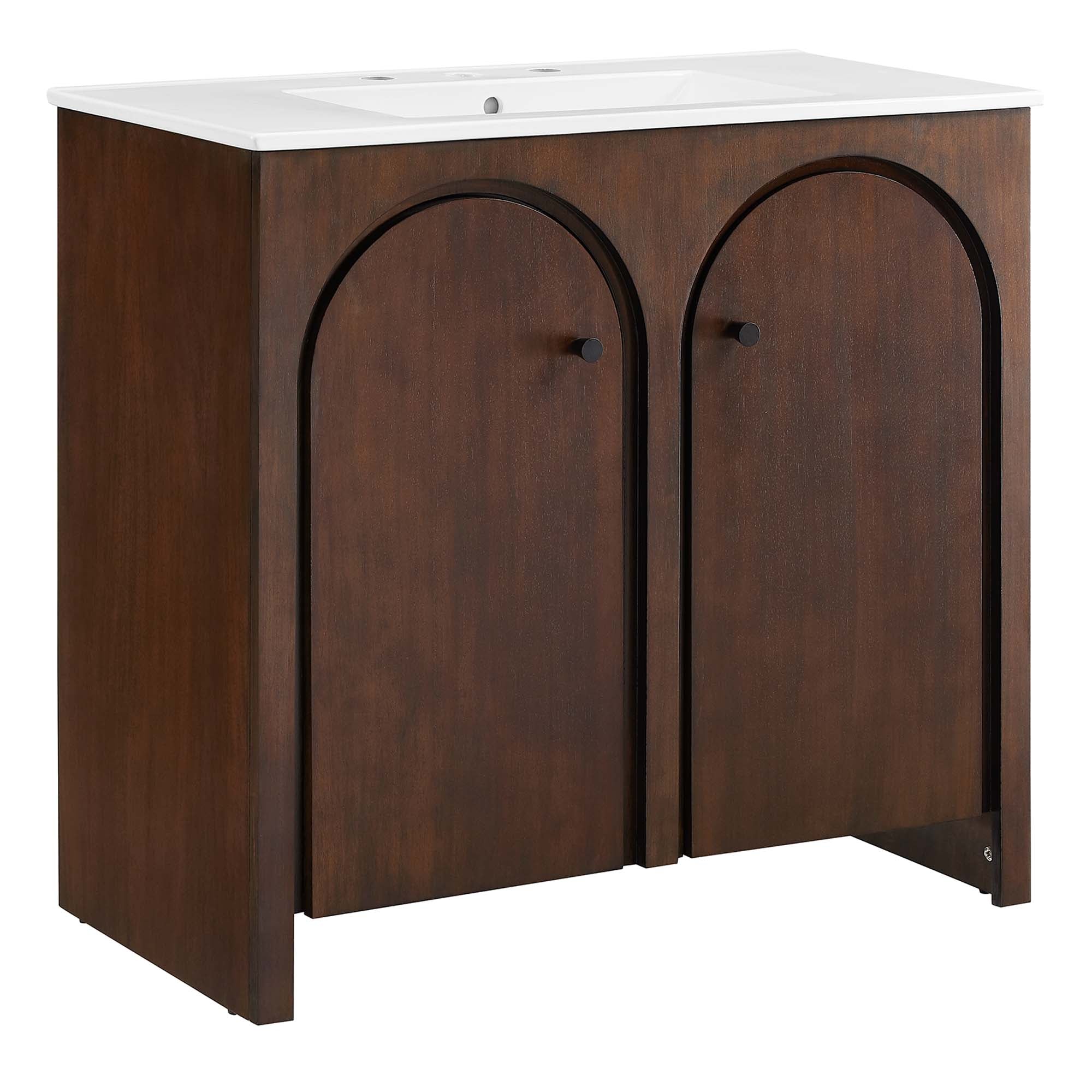 Appia 36" Bathroom Vanity, Walnut White