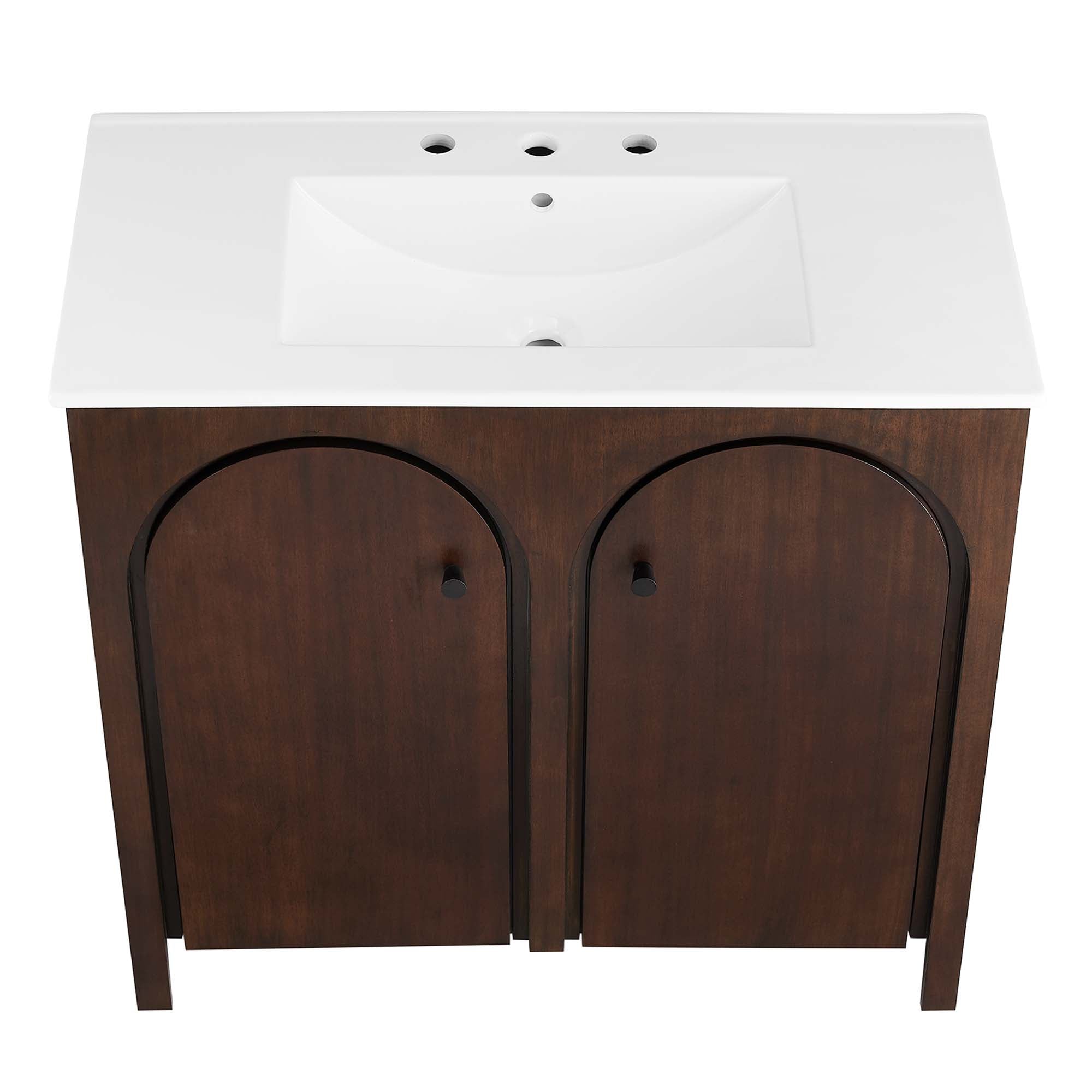Appia 36" Bathroom Vanity, Walnut White