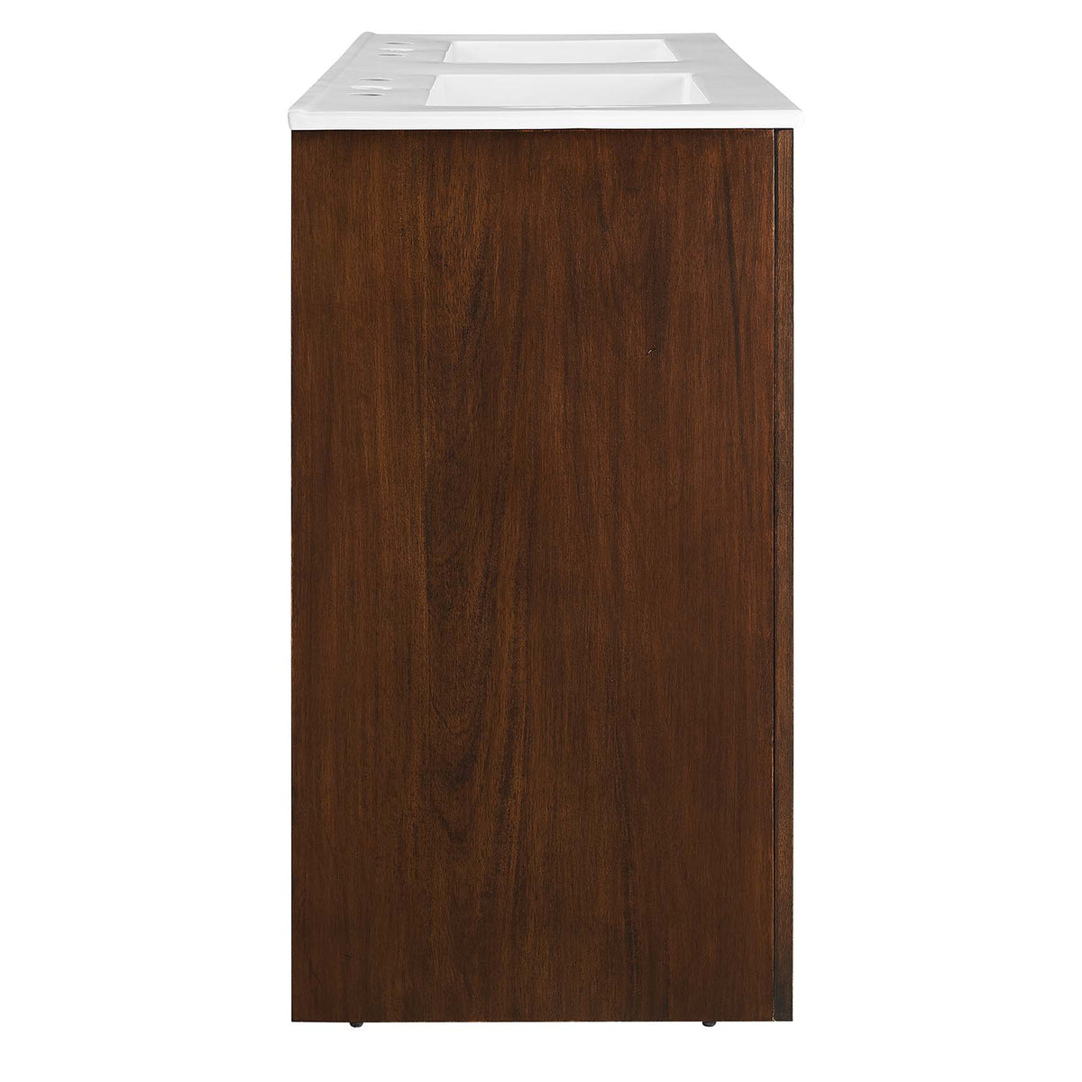 Appia 48" Double Sink Bathroom Vanity, Walnut White