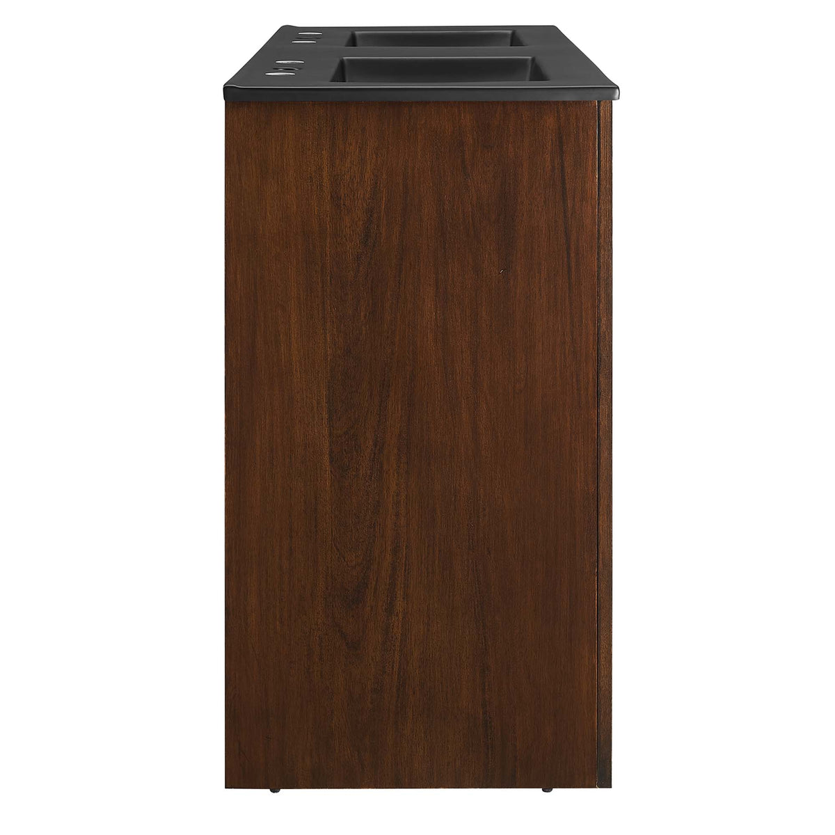 Appia 48" Double Sink Bathroom Vanity, Walnut Black