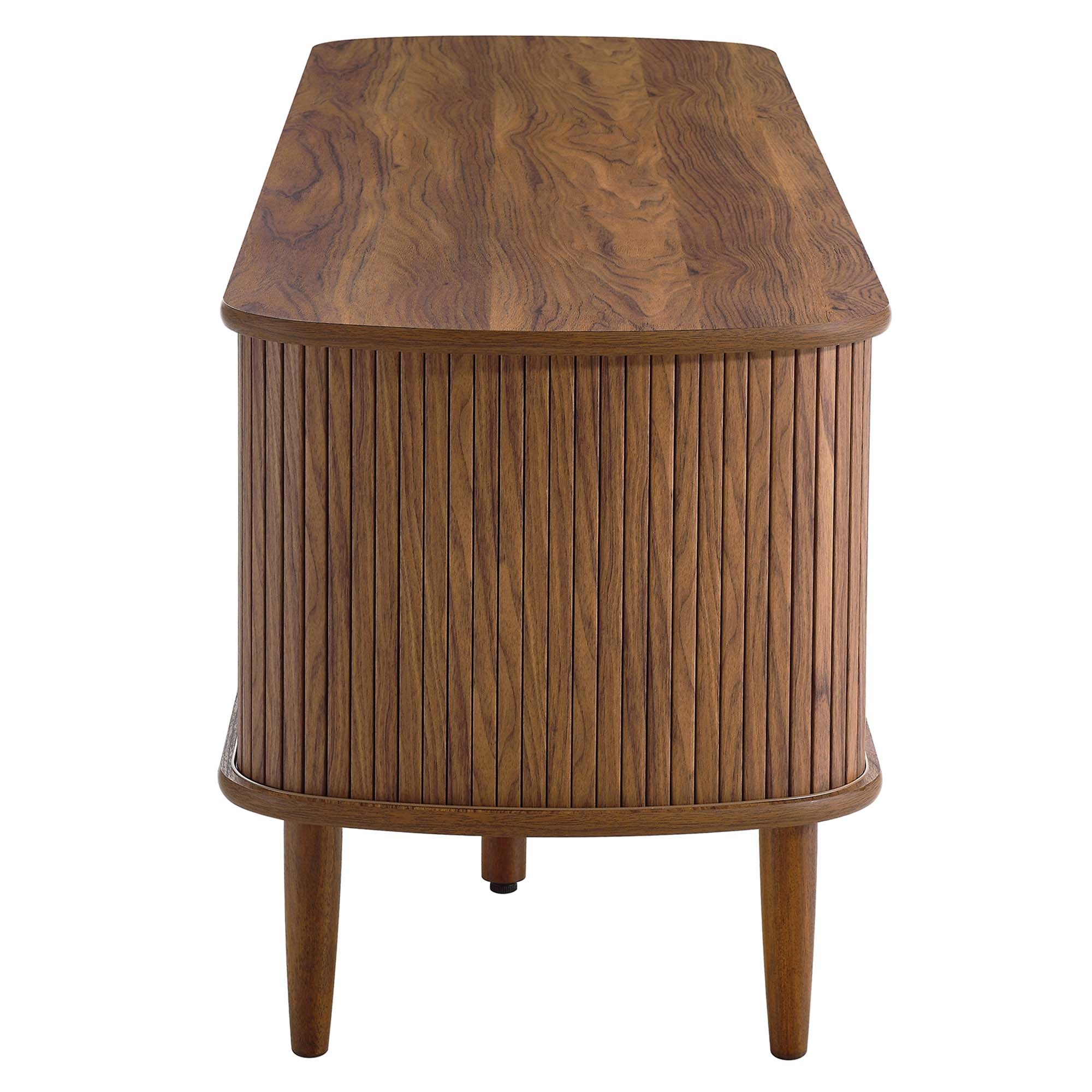 Contour 63" Wood TV Stand, Walnut