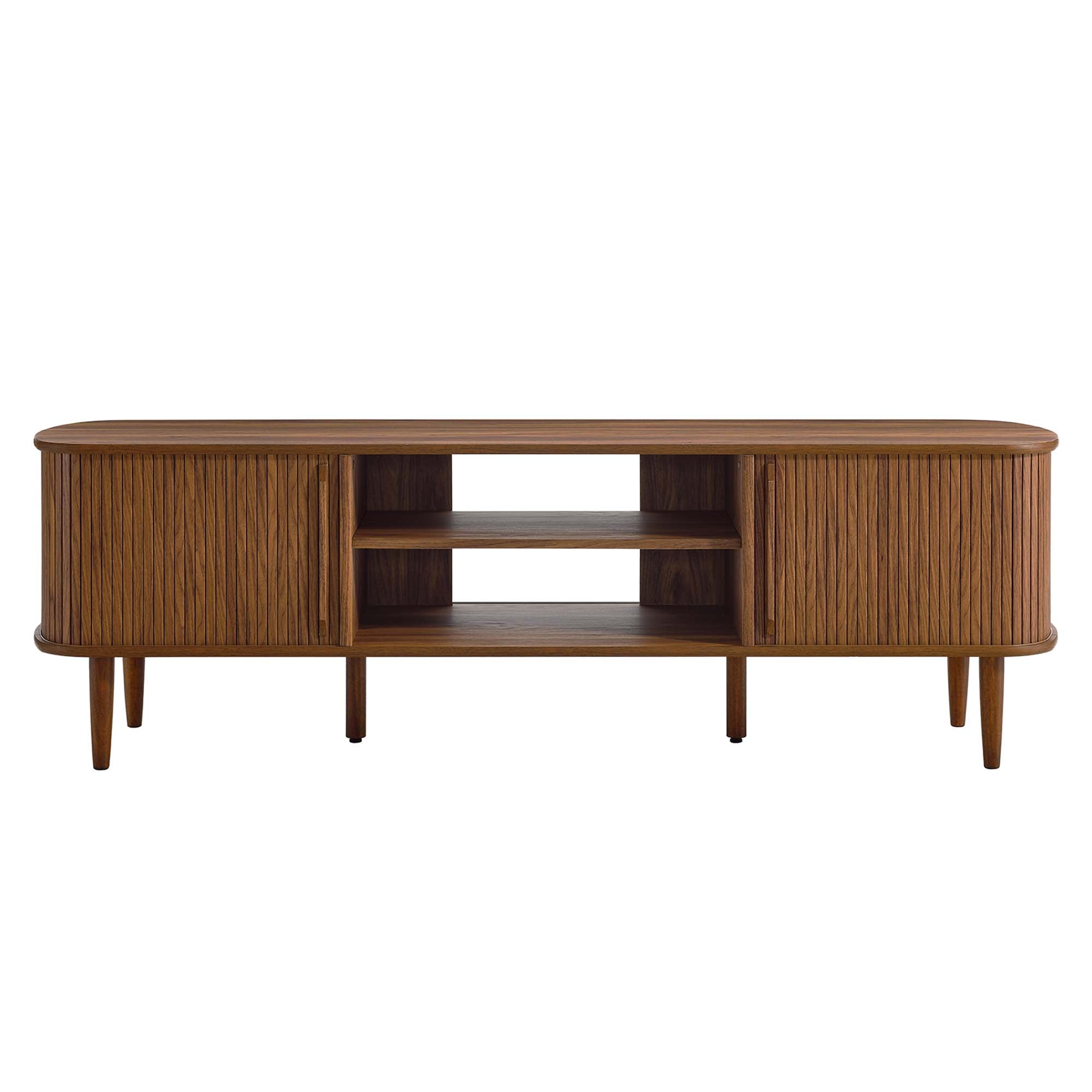 Contour 63" Wood TV Stand, Walnut