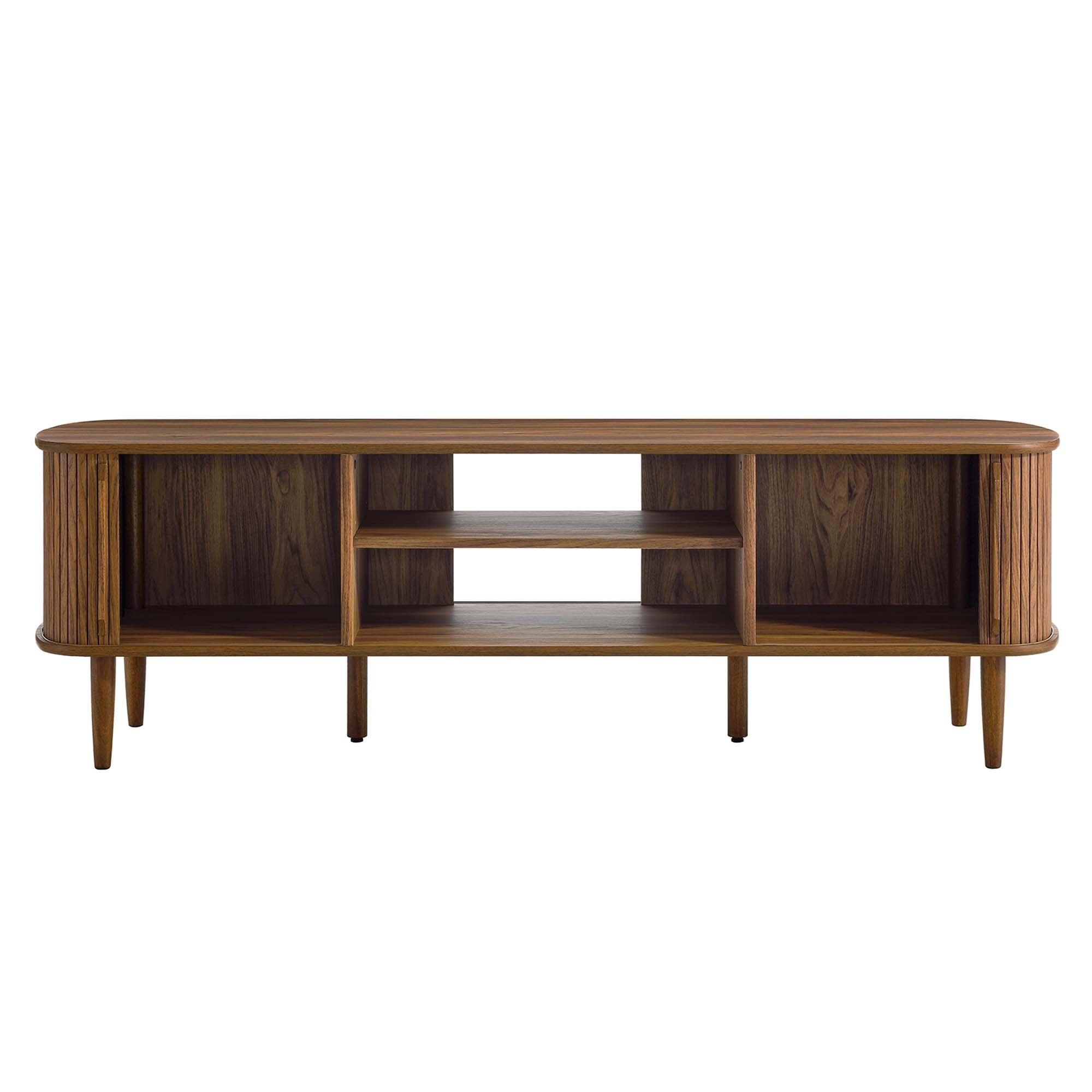 Contour 63" Wood TV Stand, Walnut
