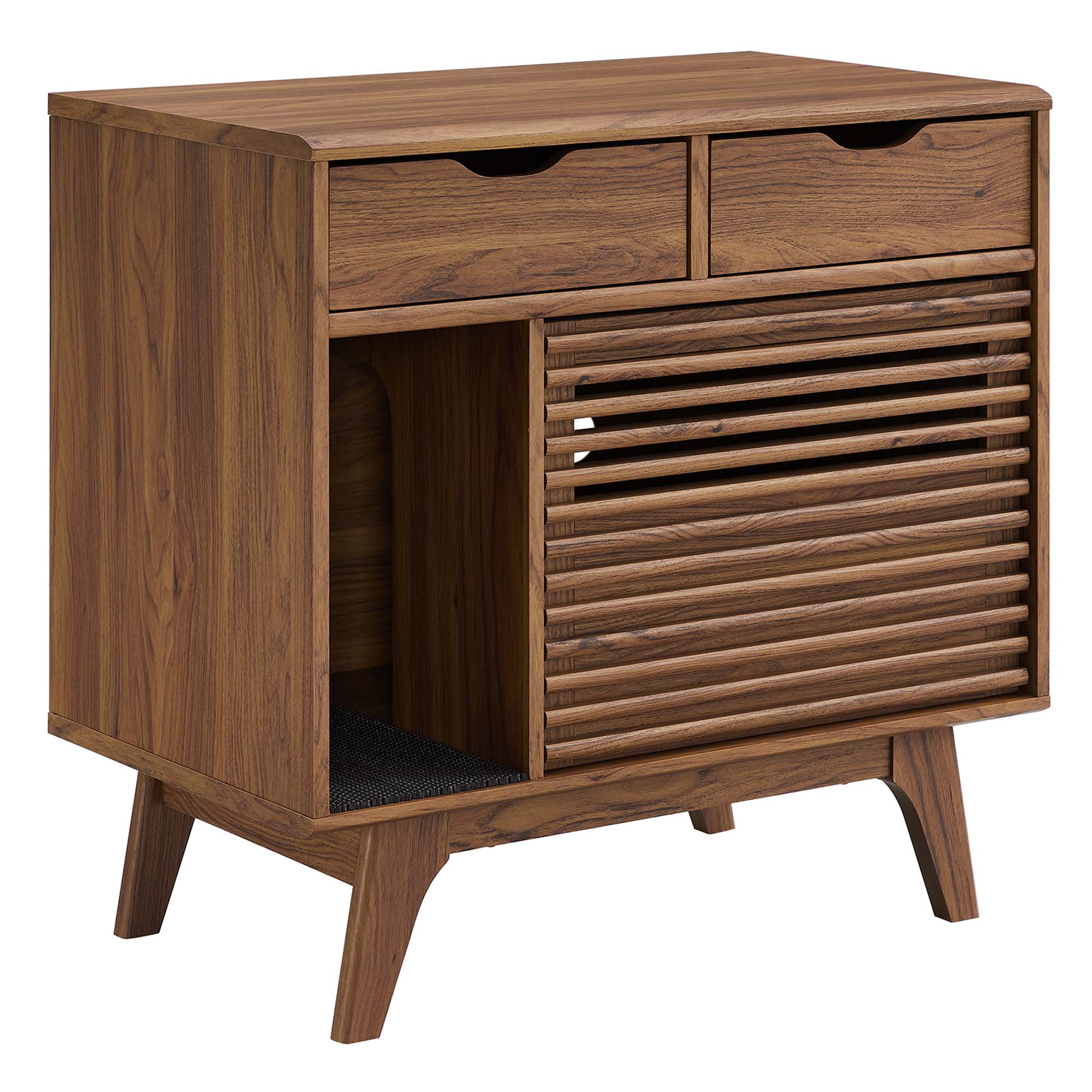 Render Cat Cabinet, Walnut