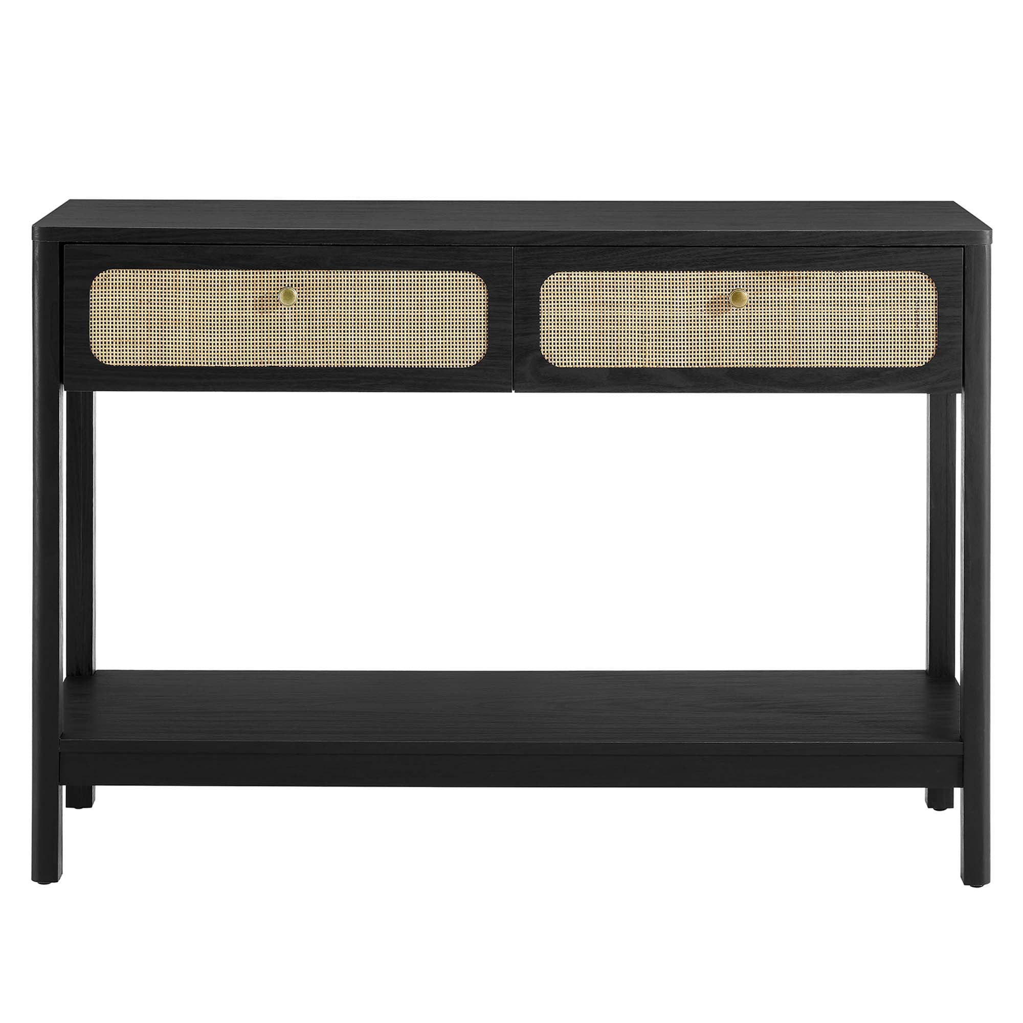 Chaucer Wood Entryway Console Table, Black