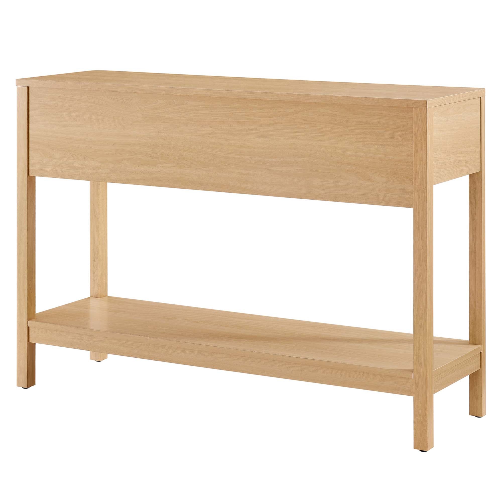 Chaucer Wood Entryway Console Table, Oak
