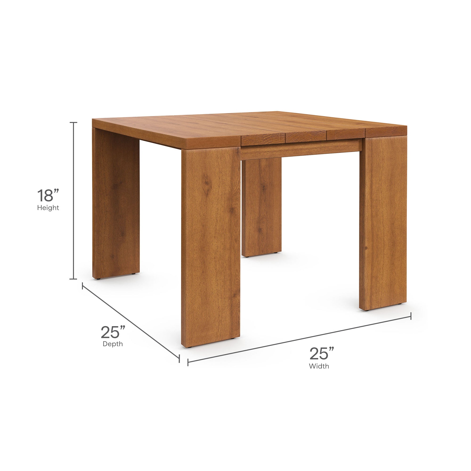 Tahoe 3-Piece Outdoor Patio Acacia Wood Furniture Set, Natural Cocoa