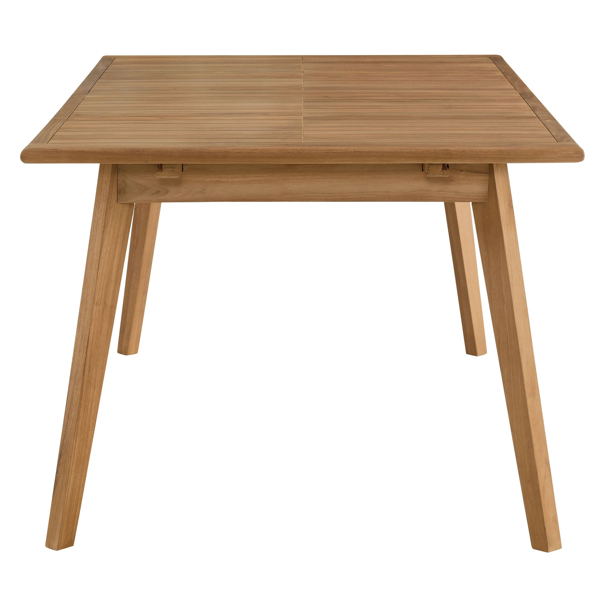 Vienna Outdoor Patio Teak Wood Extendable Dining Table, Natural