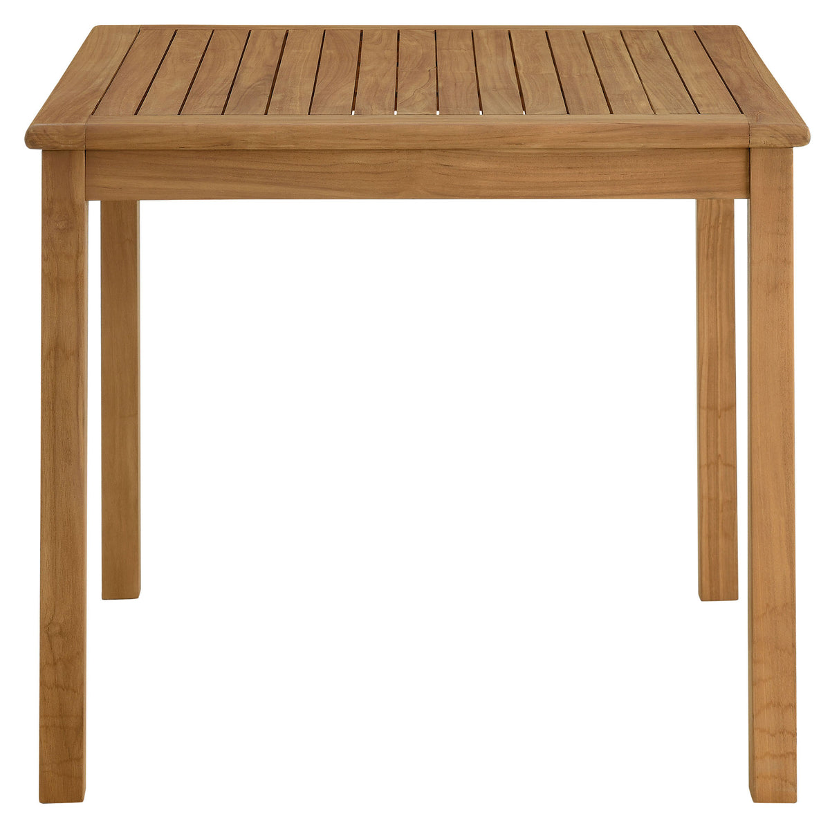 Vienna 5-Piece Outdoor Patio Teak Wood Dining Set with Rope Folding Chairs, Natural Natural