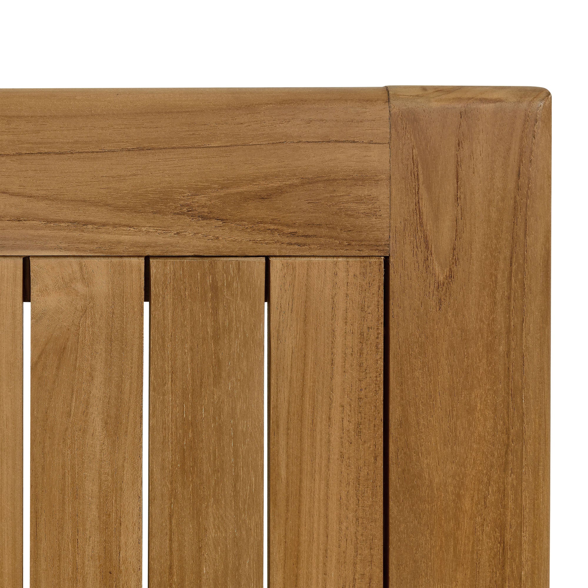 Vienna 34" Square Outdoor Patio Teak Wood Dining Table, Natural