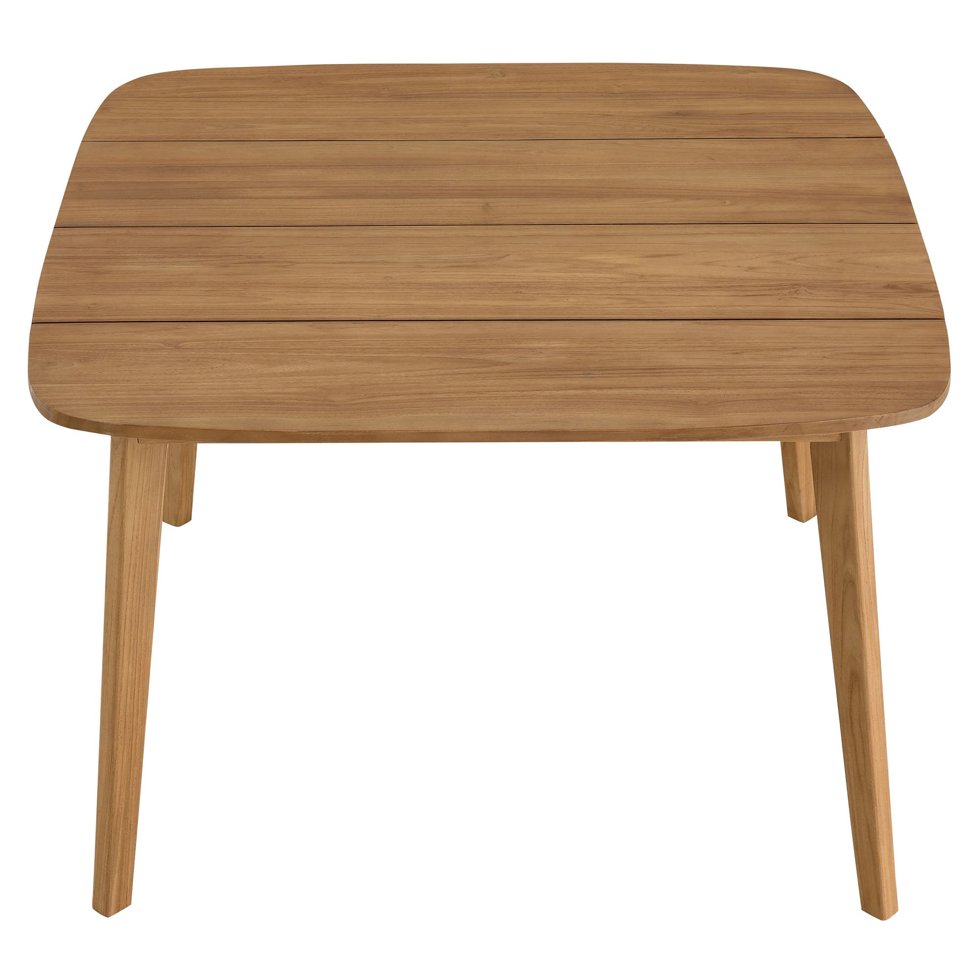 Vienna 46" Square Outdoor Patio Teak Wood Dining Table, Natural
