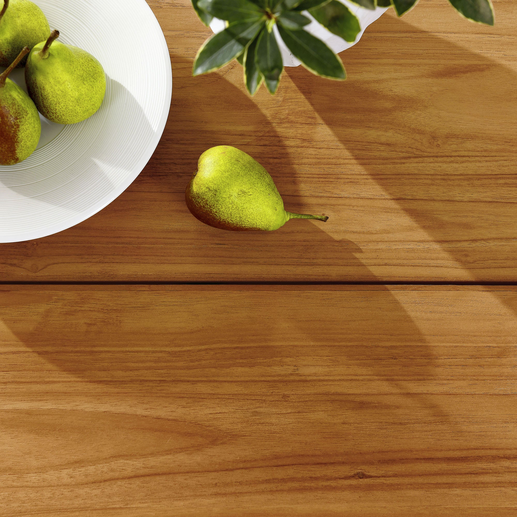 Vienna 46" Square Outdoor Patio Teak Wood Dining Table, Natural